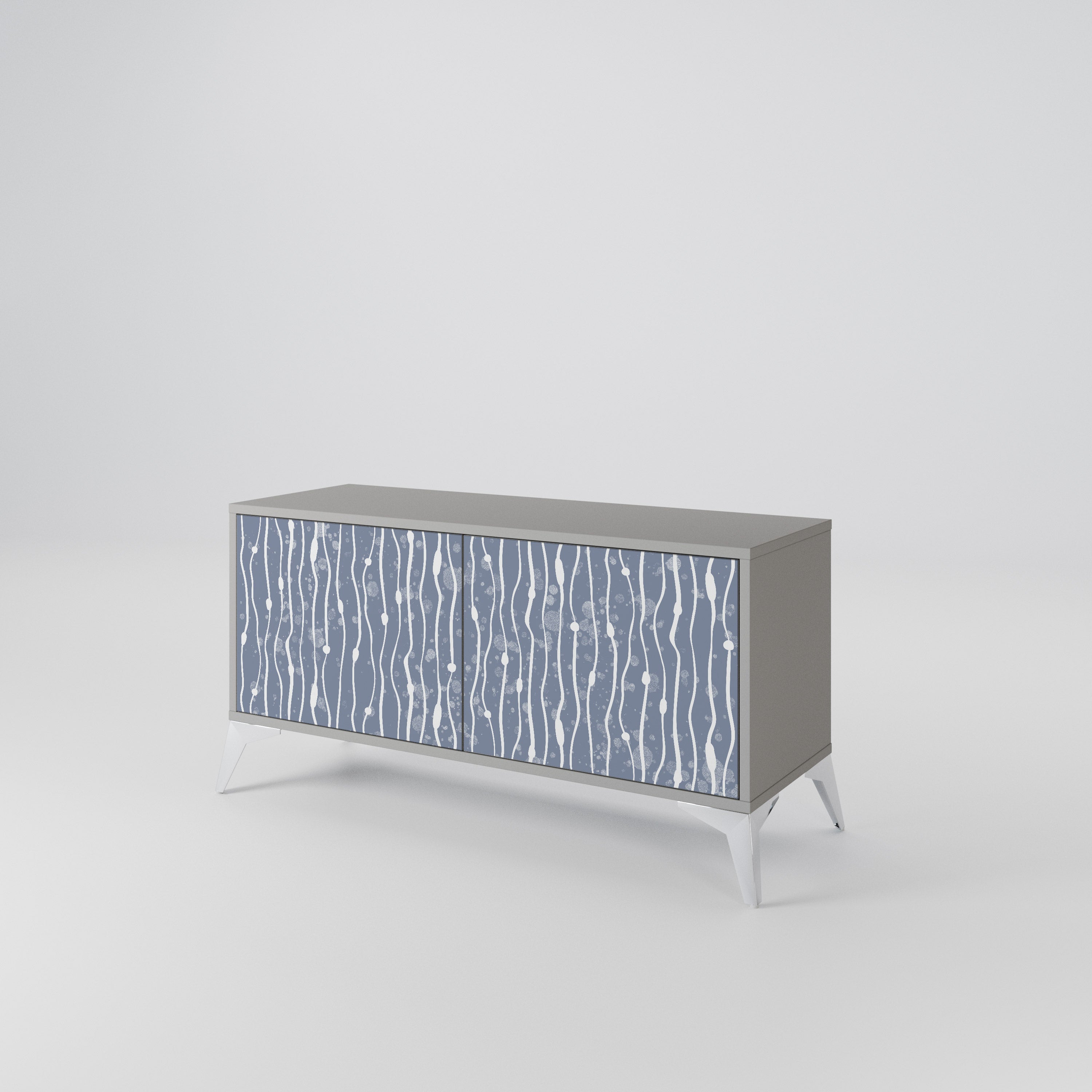 GRAPHITE RAIN Kompaktowa szafka RTV 2-drzwiowa