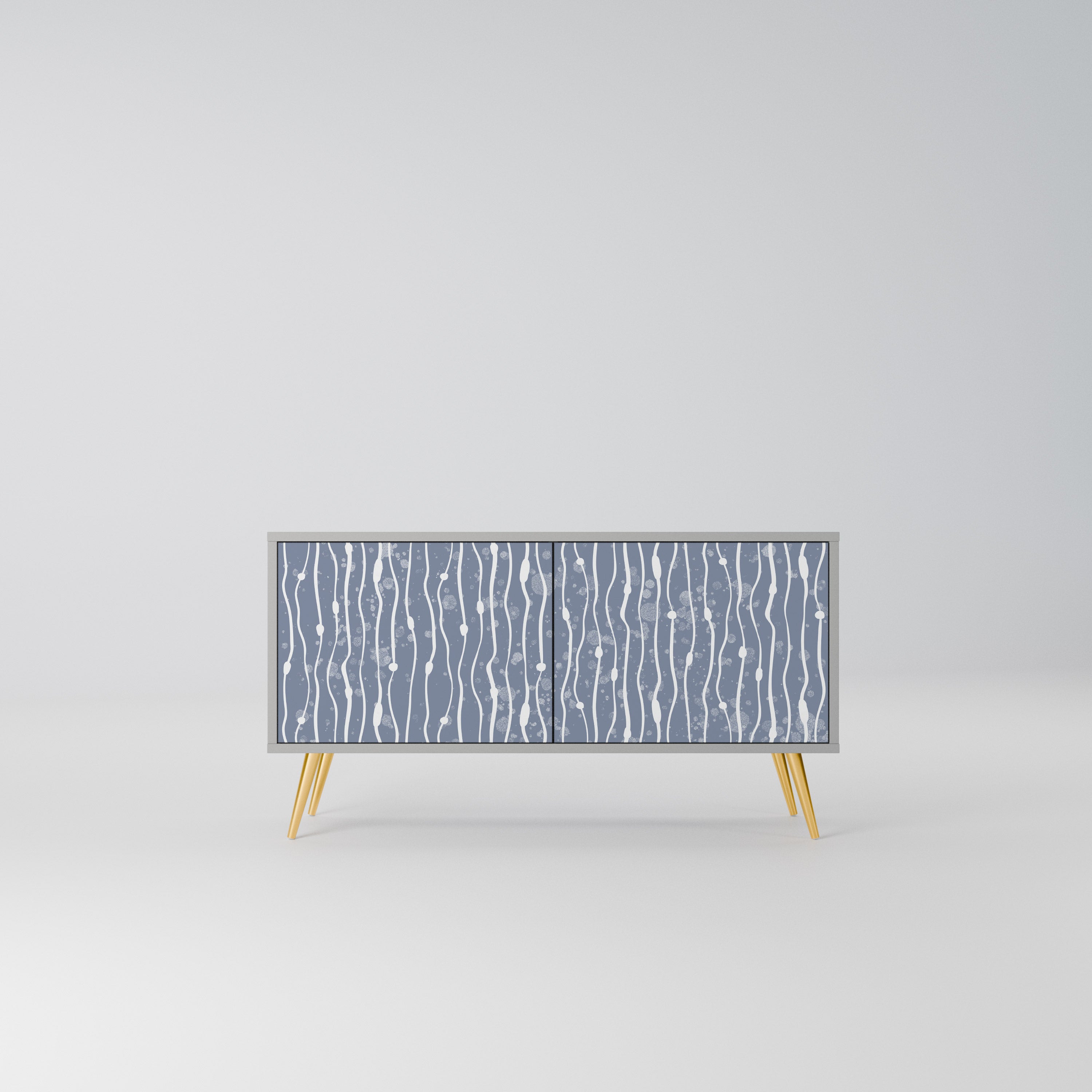 GRAPHITE RAIN Kompaktowa szafka RTV 2-drzwiowa