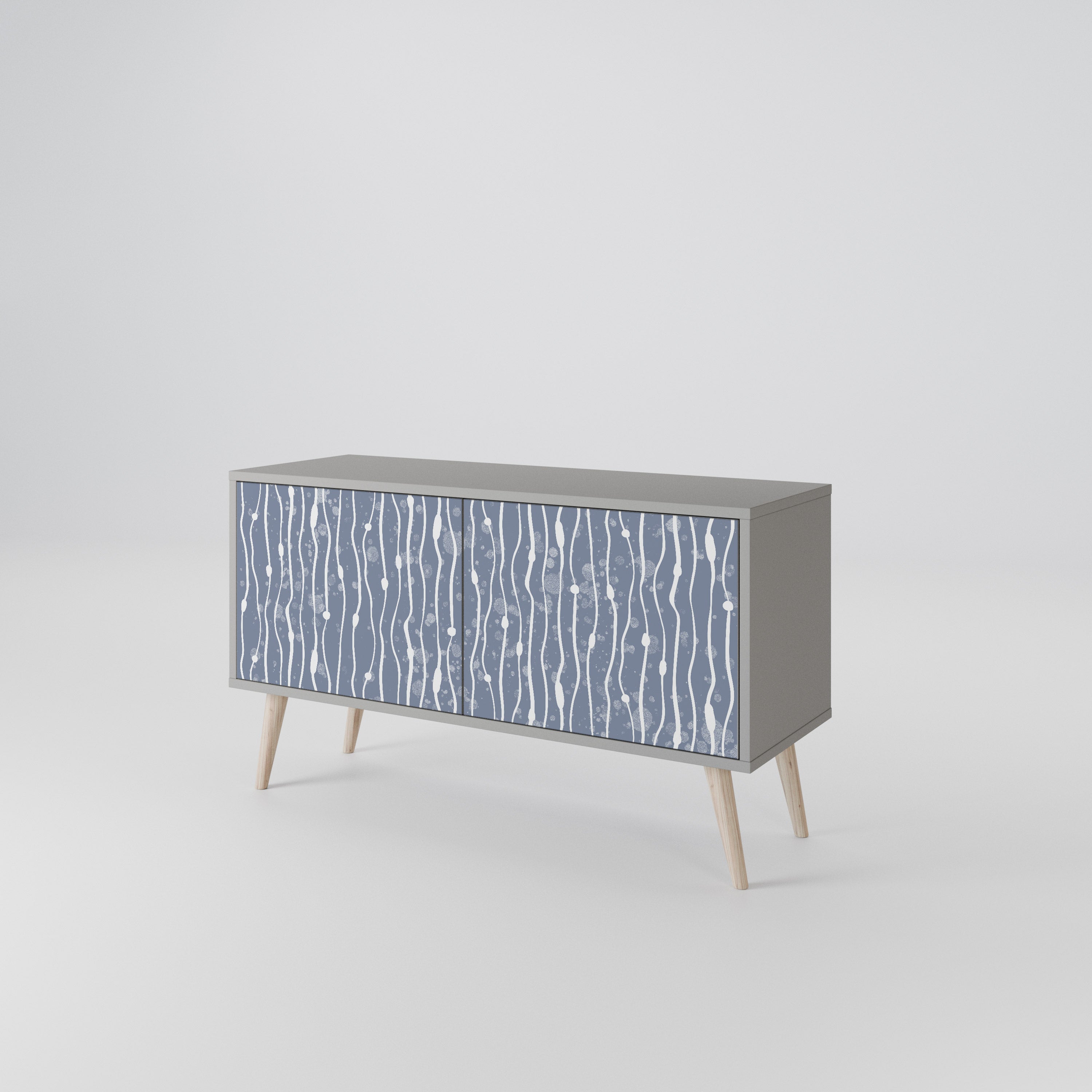 GRAPHITE RAIN Kompaktowa szafka RTV 2-drzwiowa
