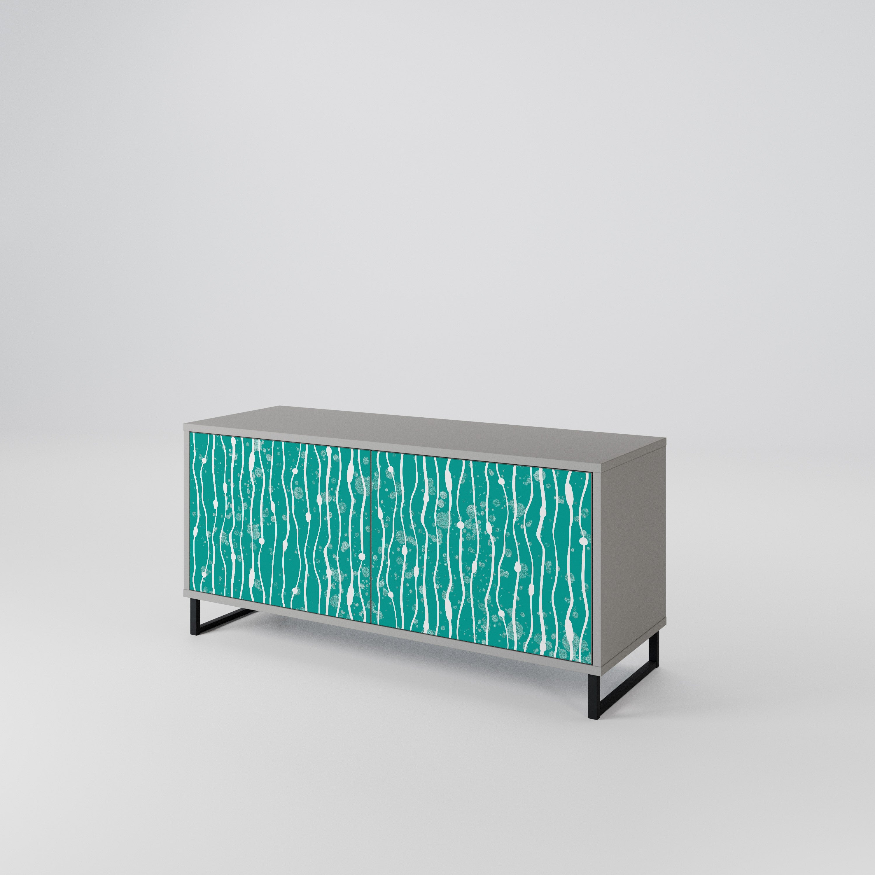 TURQUOISE RAIN Kompaktowa szafka RTV 2-drzwiowa