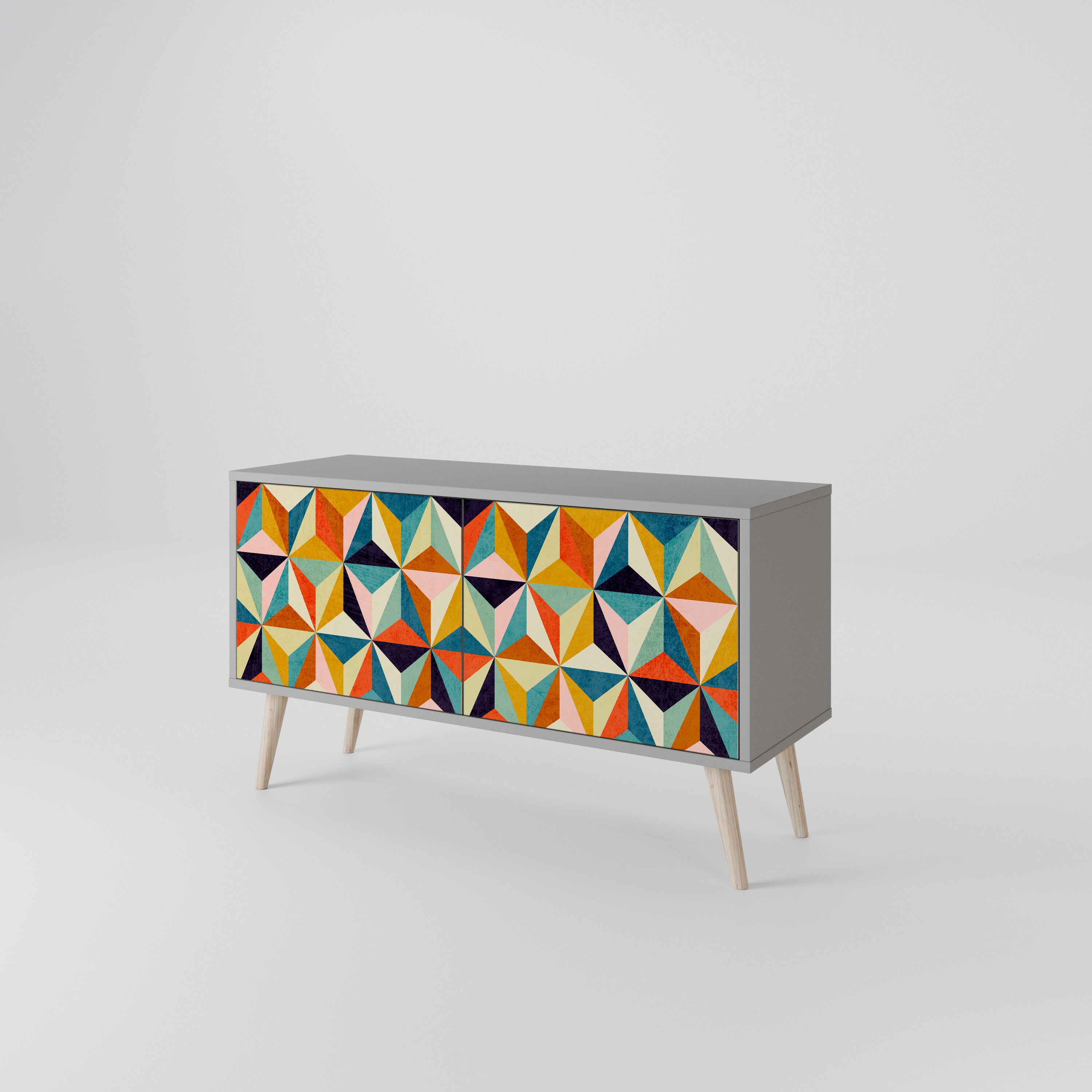 TESSELATE TREASURES Kompaktowa szafka RTV 2-drzwiowa