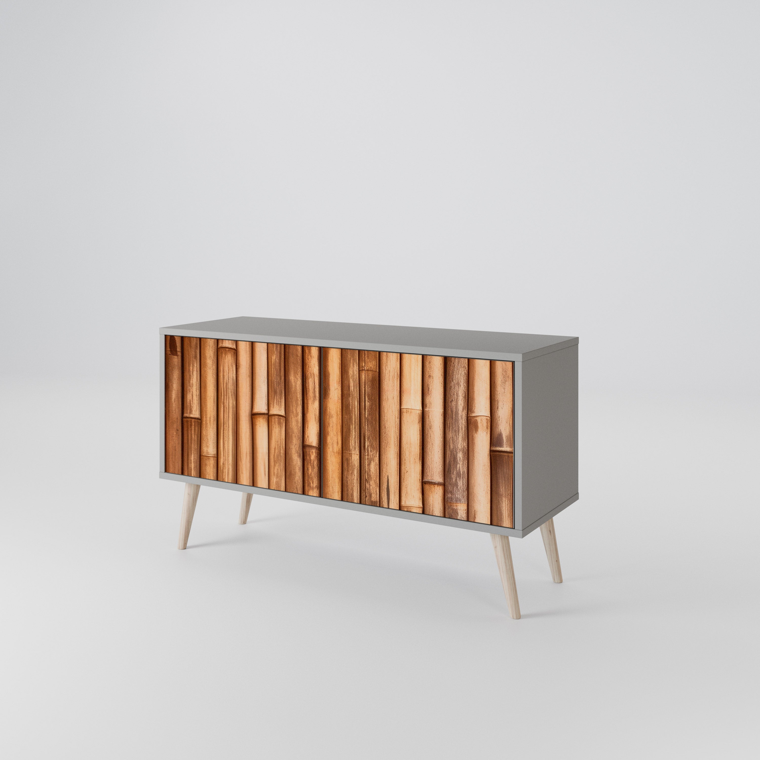 NATURAL WOOD Kompaktowa szafka RTV 2-drzwiowa