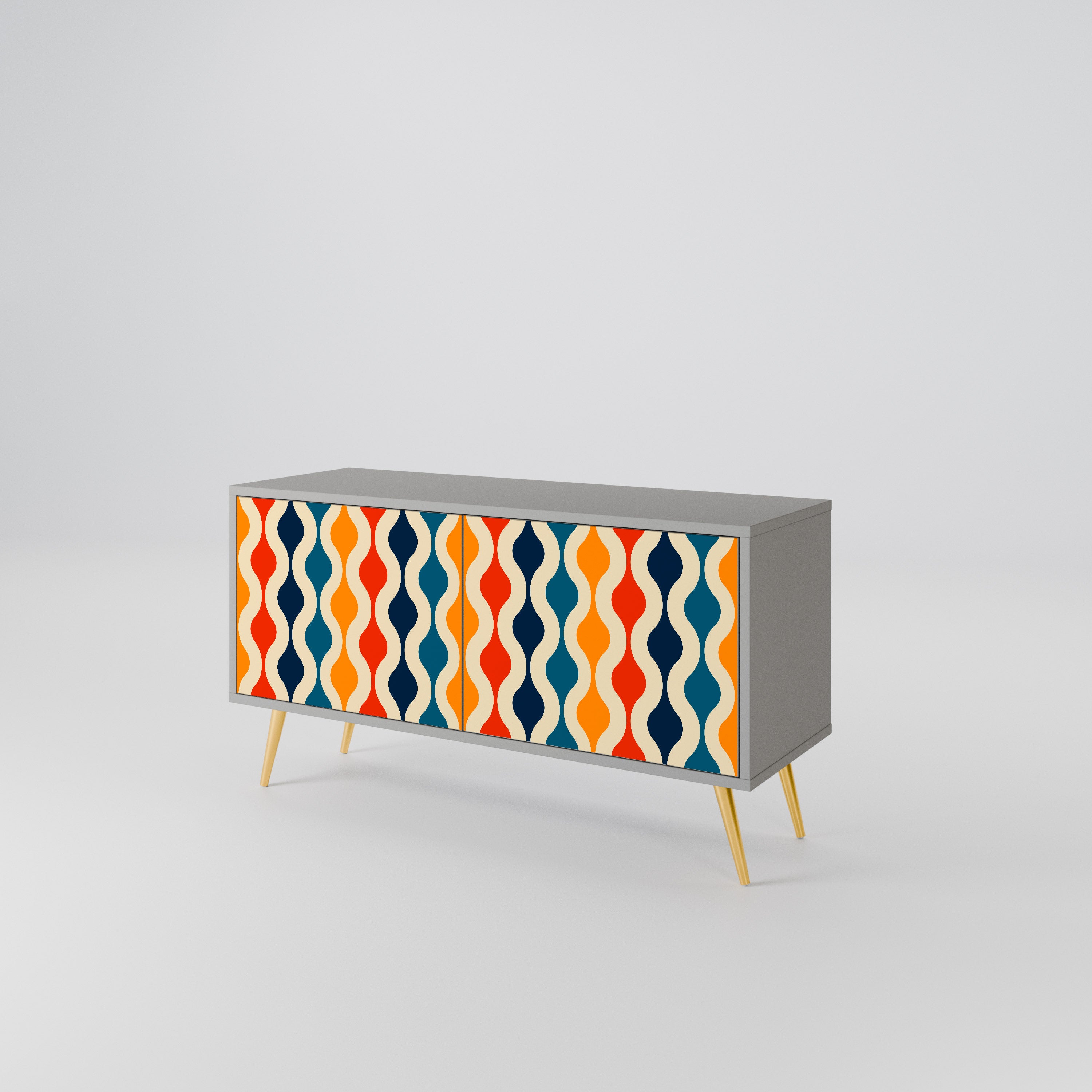 COLORFUL NOSTALGIA Kompaktowa szafka RTV 2-drzwiowa