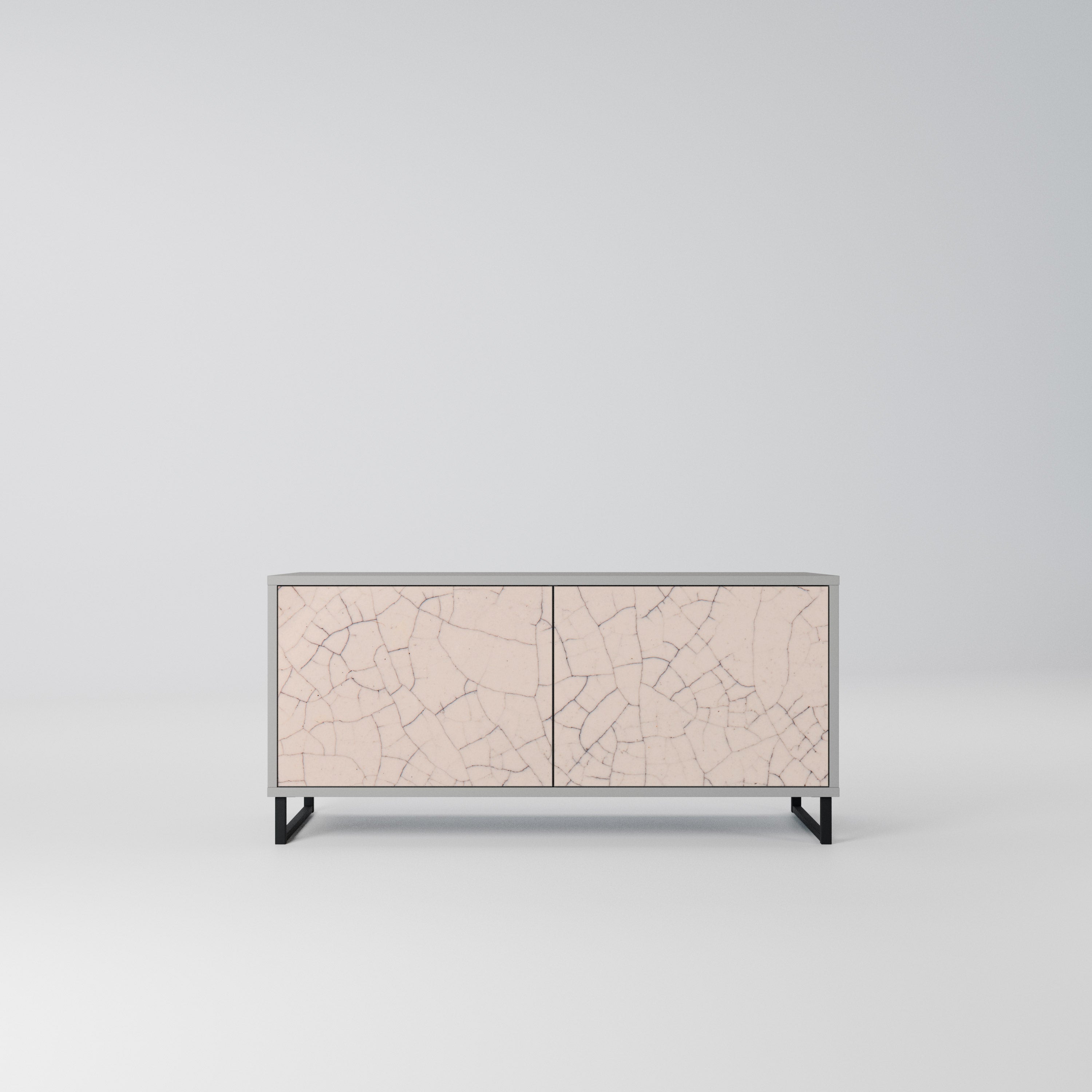 CERAMIC TEXTURE Kompaktowa szafka RTV 2-drzwiowa