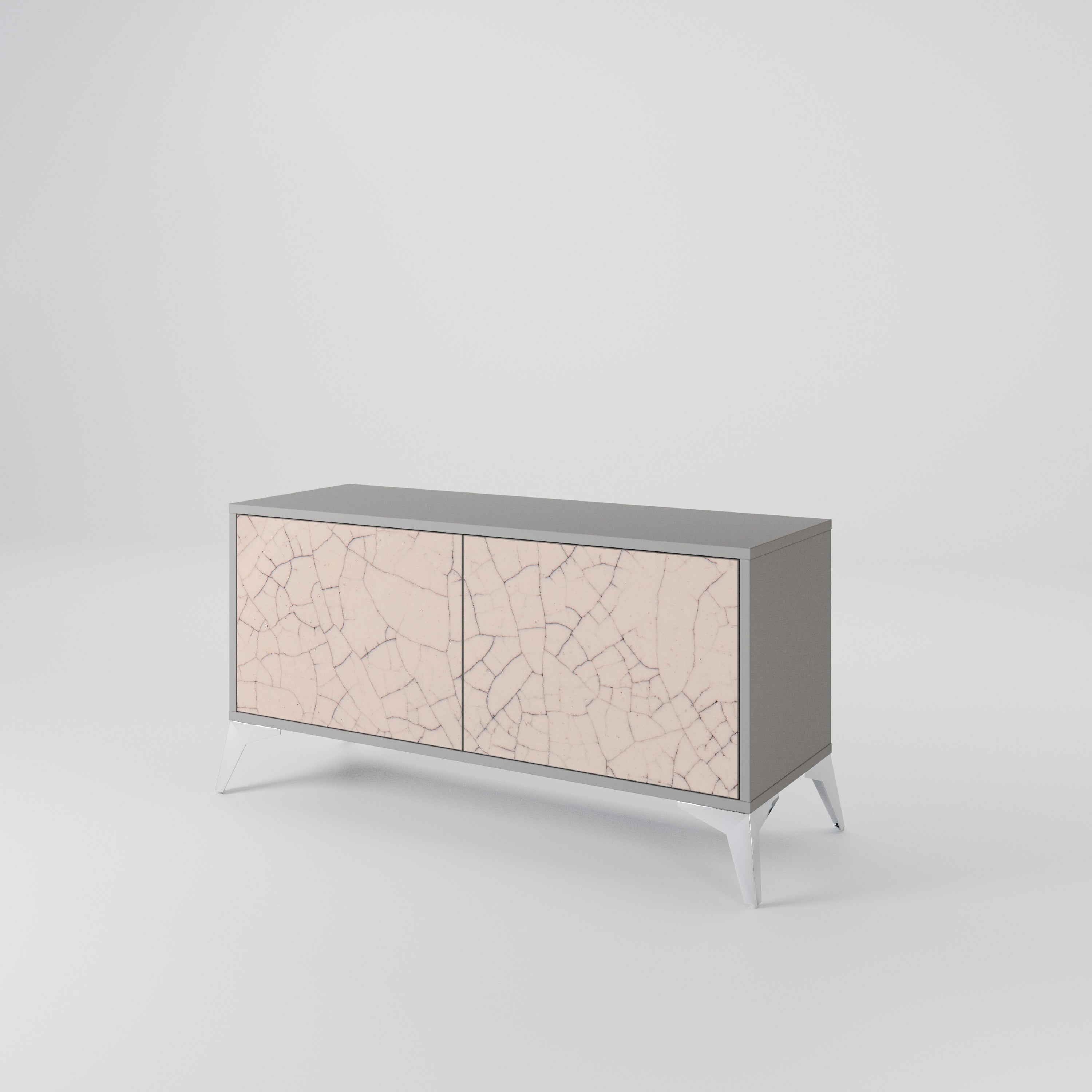CERAMIC TEXTURE Kompaktowa szafka RTV 2-drzwiowa