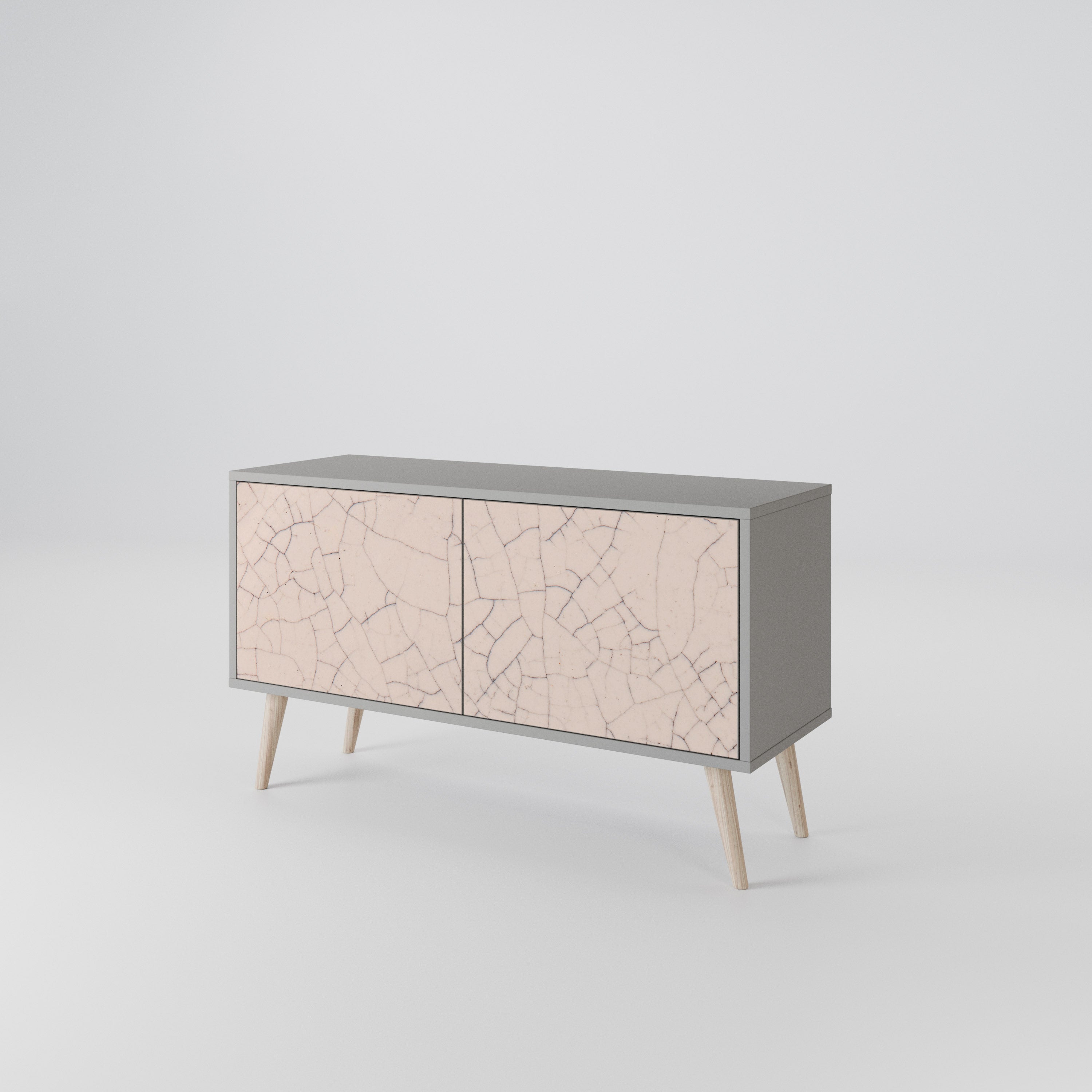 CERAMIC TEXTURE Kompaktowa szafka RTV 2-drzwiowa