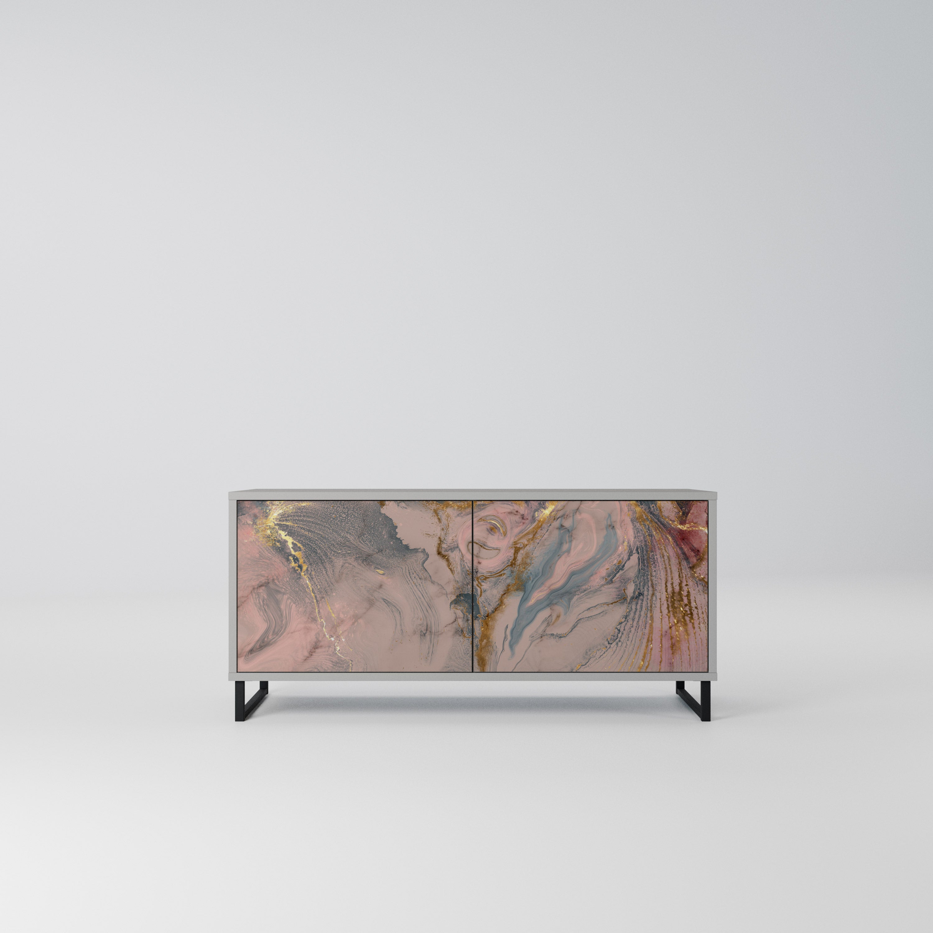 GILDED SWIRLS Kompaktowa szafka RTV 2-drzwiowa