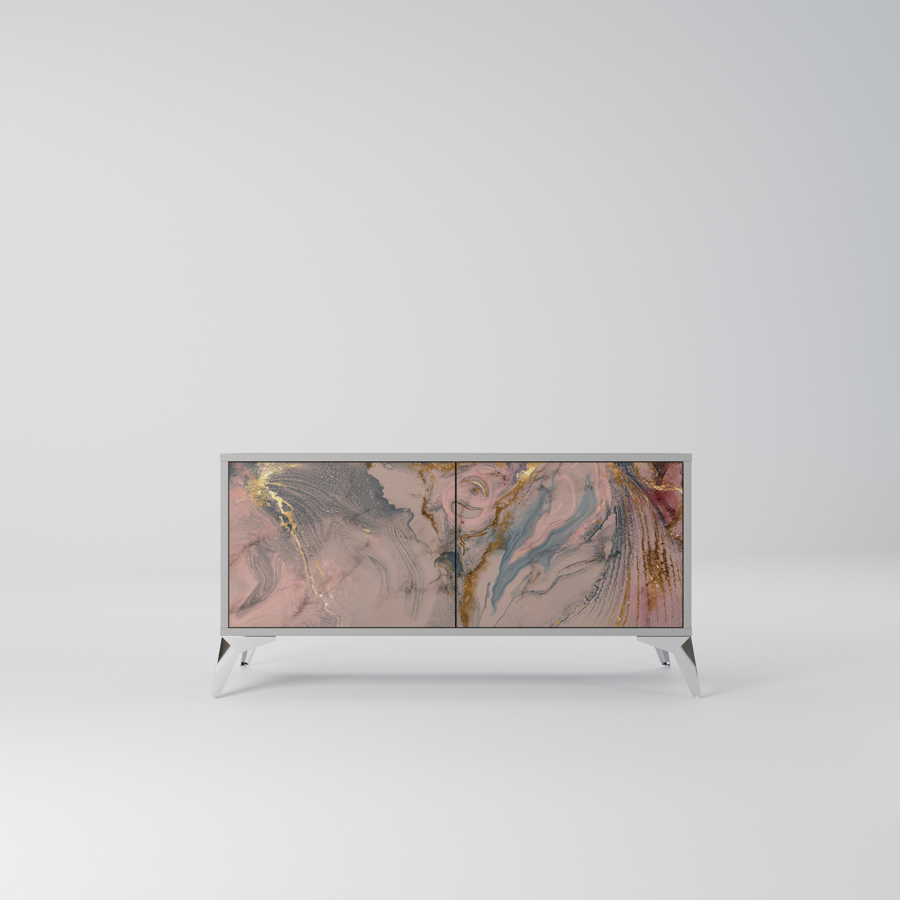 GILDED SWIRLS Kompaktowa szafka RTV 2-drzwiowa