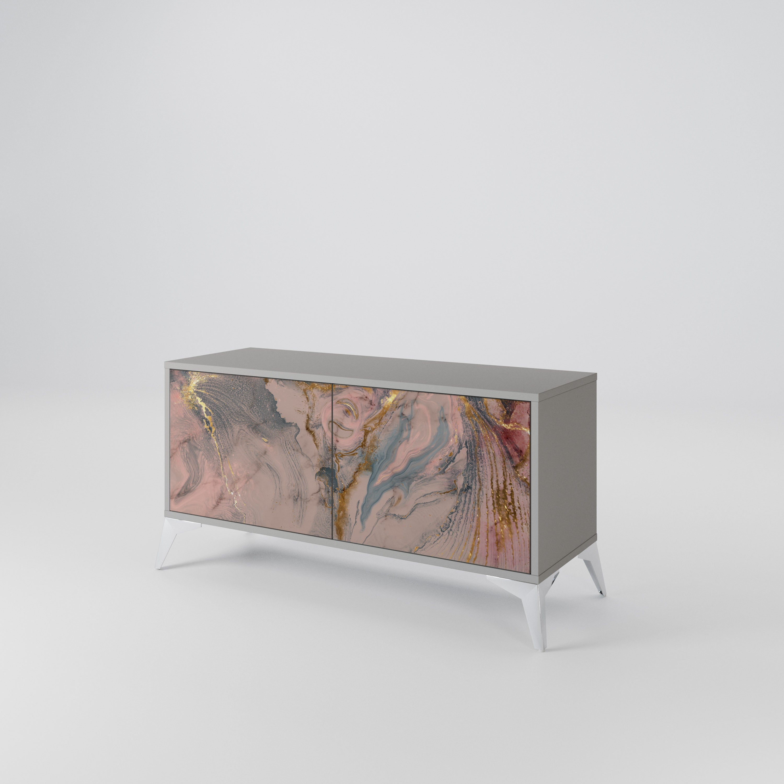 GILDED SWIRLS Kompaktowa szafka RTV 2-drzwiowa