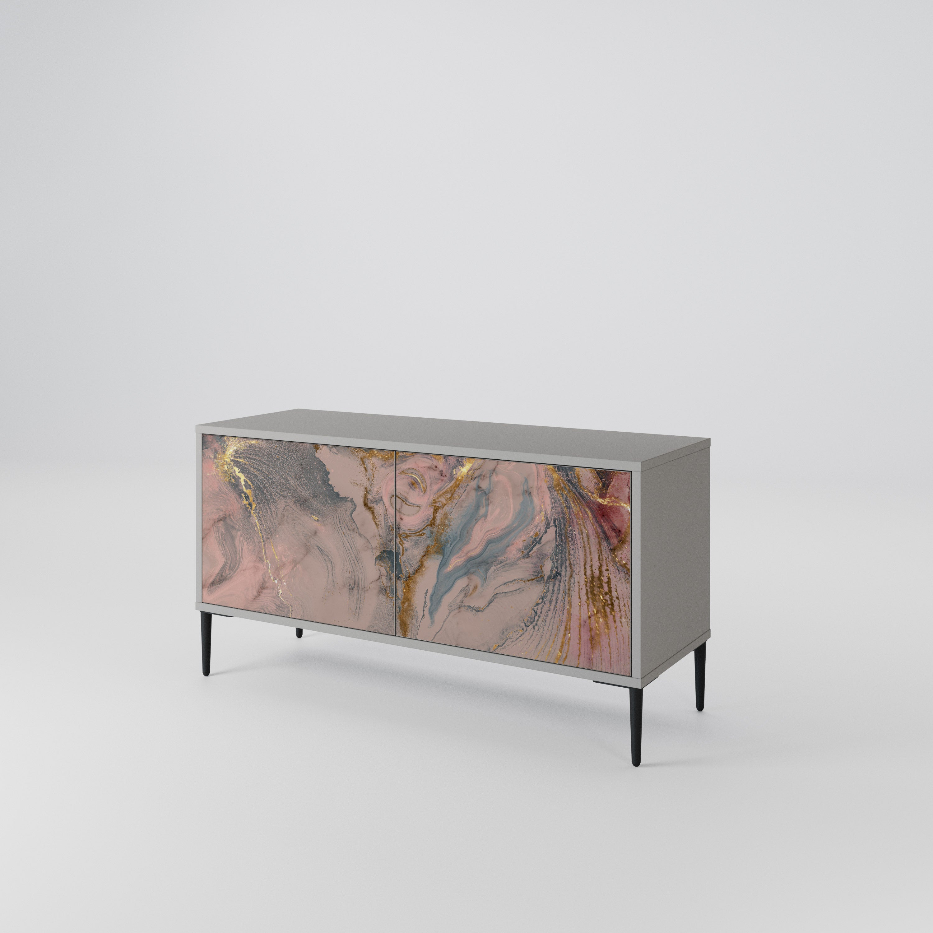 GILDED SWIRLS Kompaktowa szafka RTV 2-drzwiowa