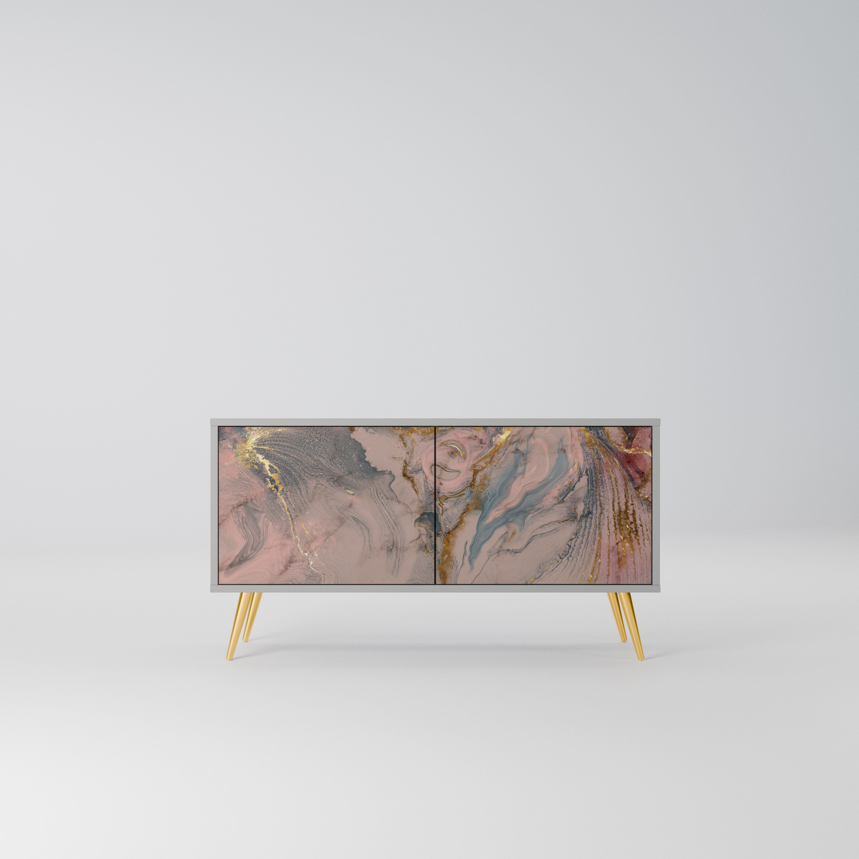 GILDED SWIRLS Kompaktowa szafka RTV 2-drzwiowa