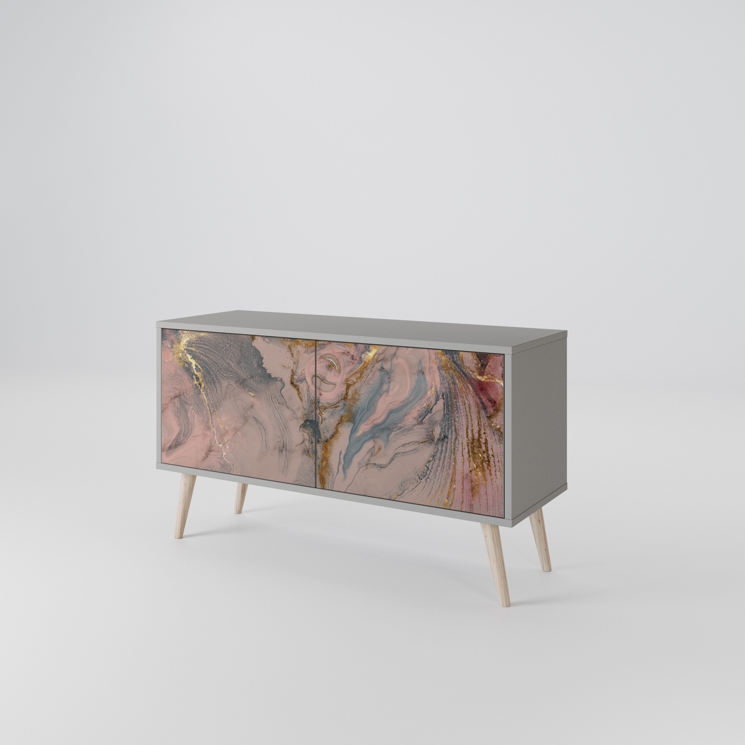 GILDED SWIRLS Kompaktowa szafka RTV 2-drzwiowa