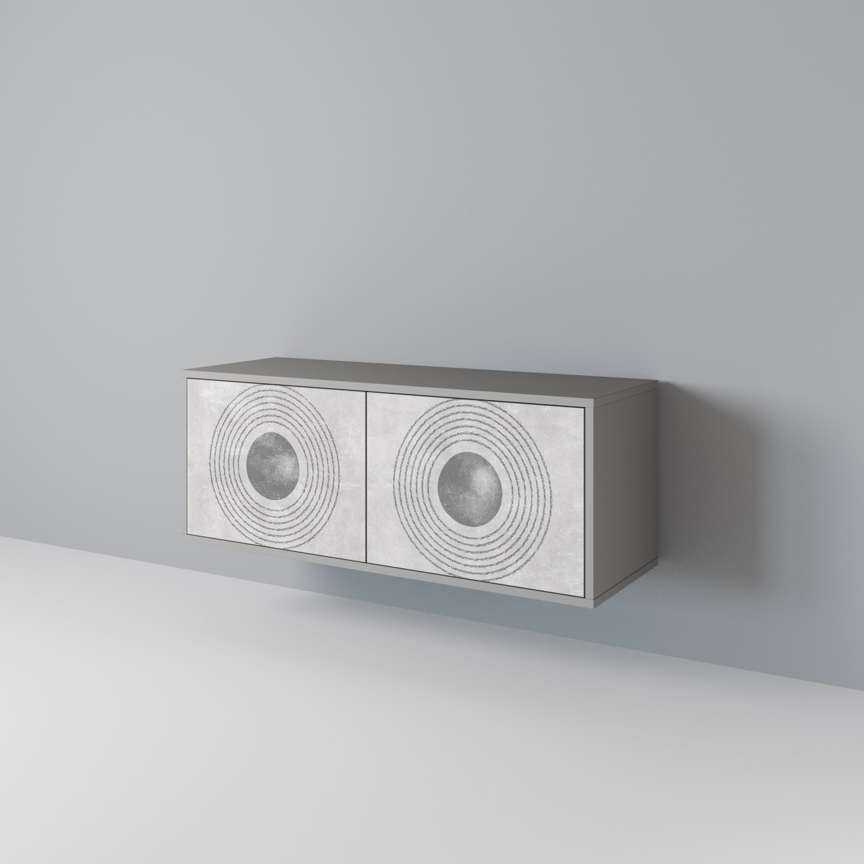 SOLID CIRCLES Kompaktowa szafka RTV 2-drzwiowa