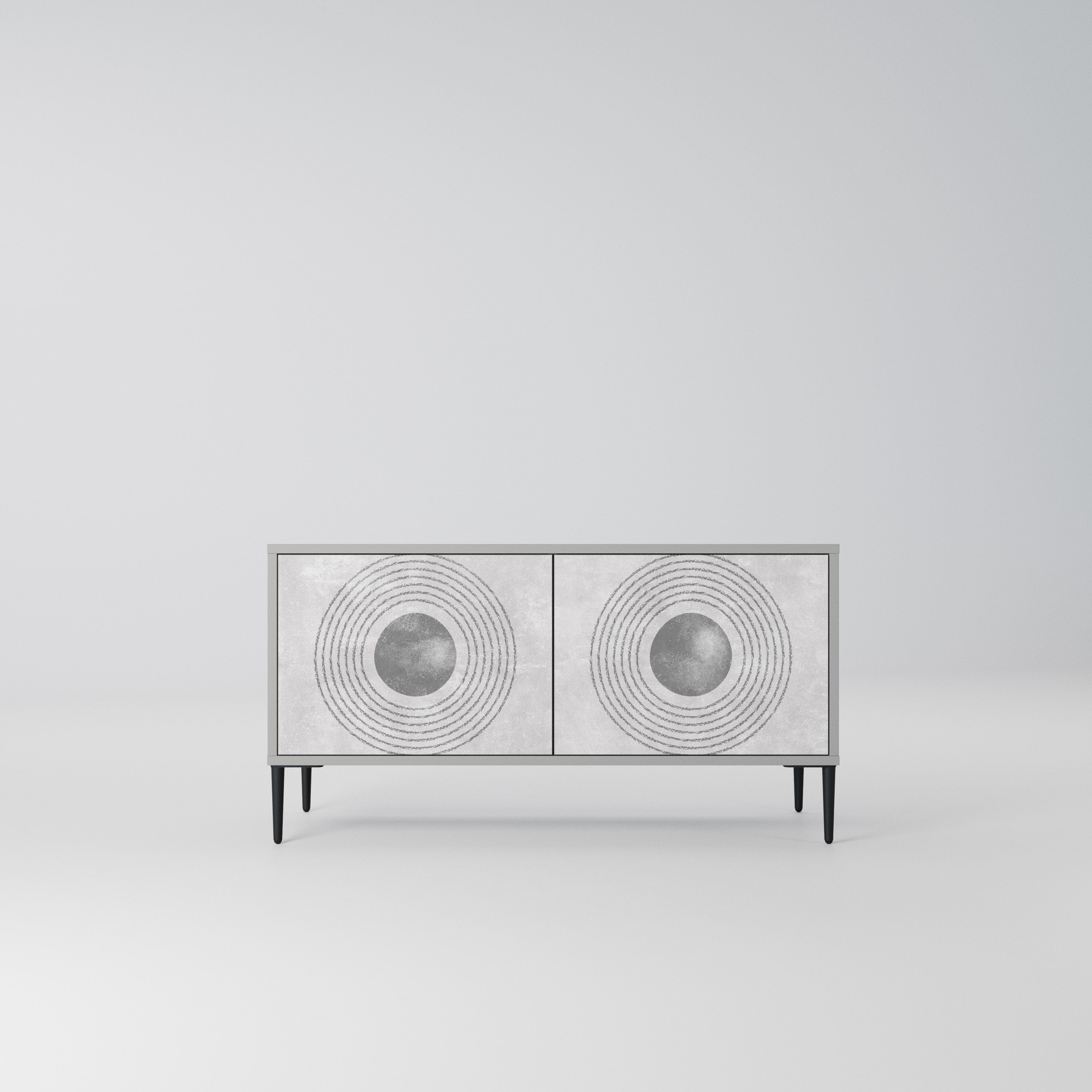 SOLID CIRCLES Kompaktowa szafka RTV 2-drzwiowa