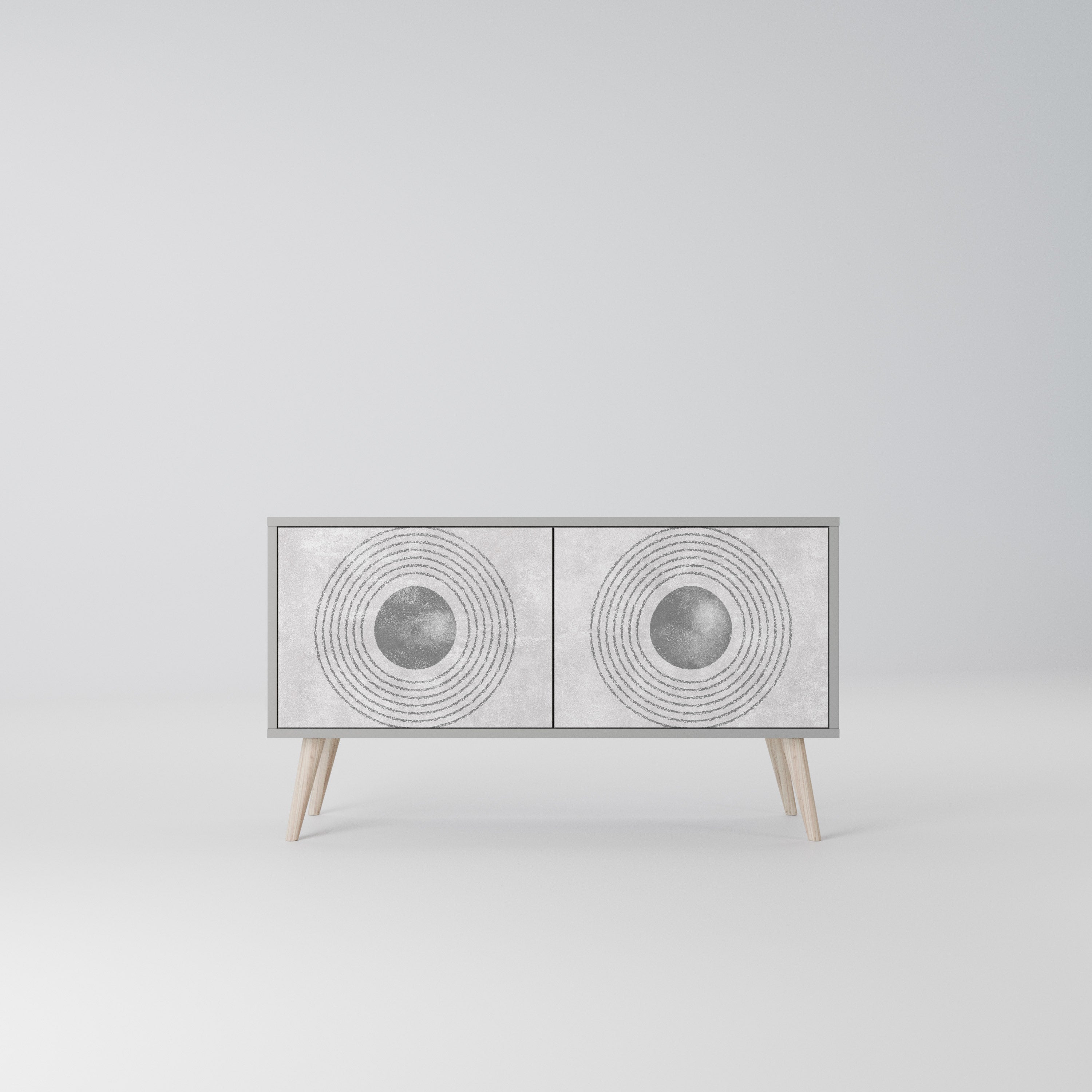 SOLID CIRCLES Kompaktowa szafka RTV 2-drzwiowa