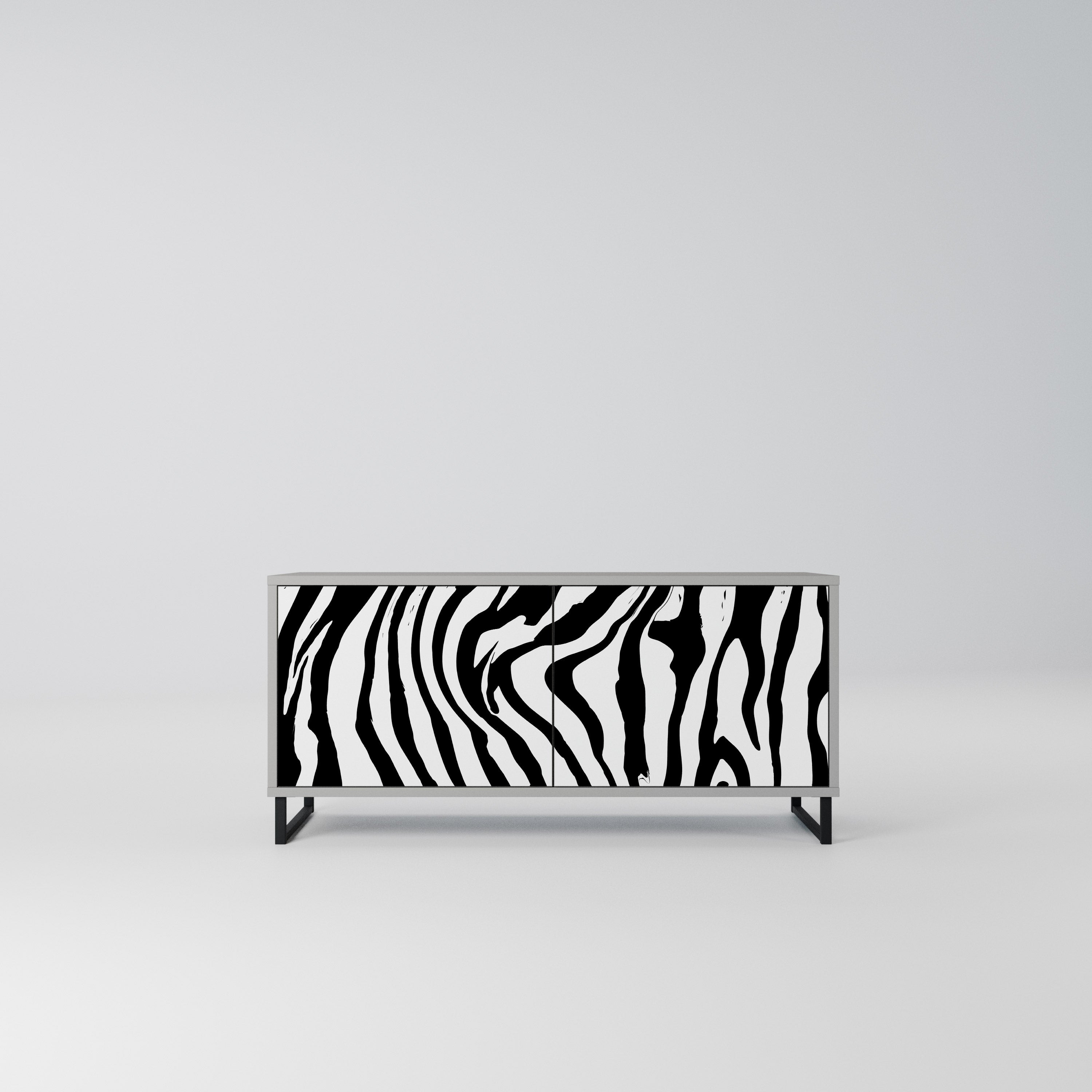 SPLENDID ZEBRA Kompaktowa szafka RTV 2-drzwiowa
