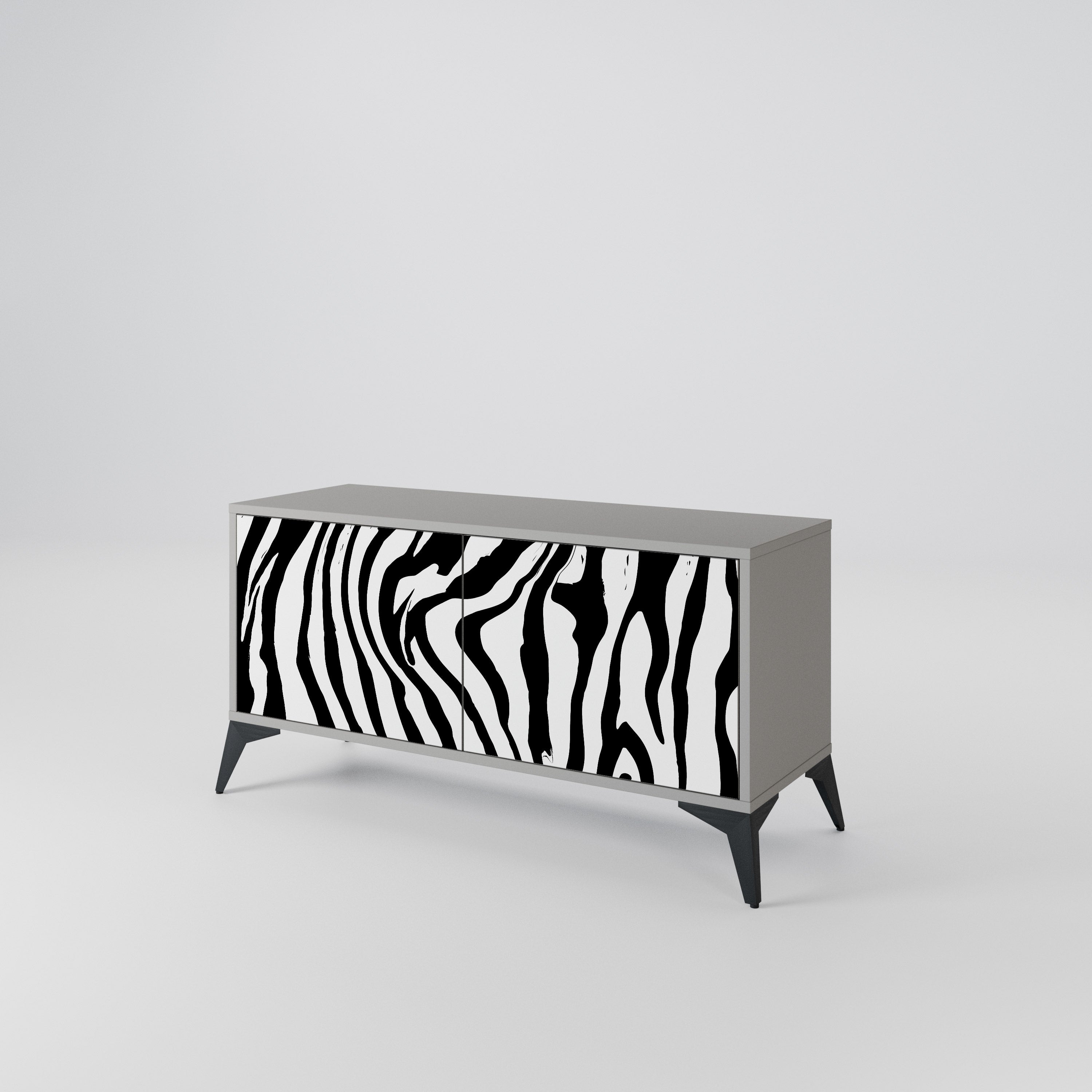 SPLENDID ZEBRA Kompaktowa szafka RTV 2-drzwiowa