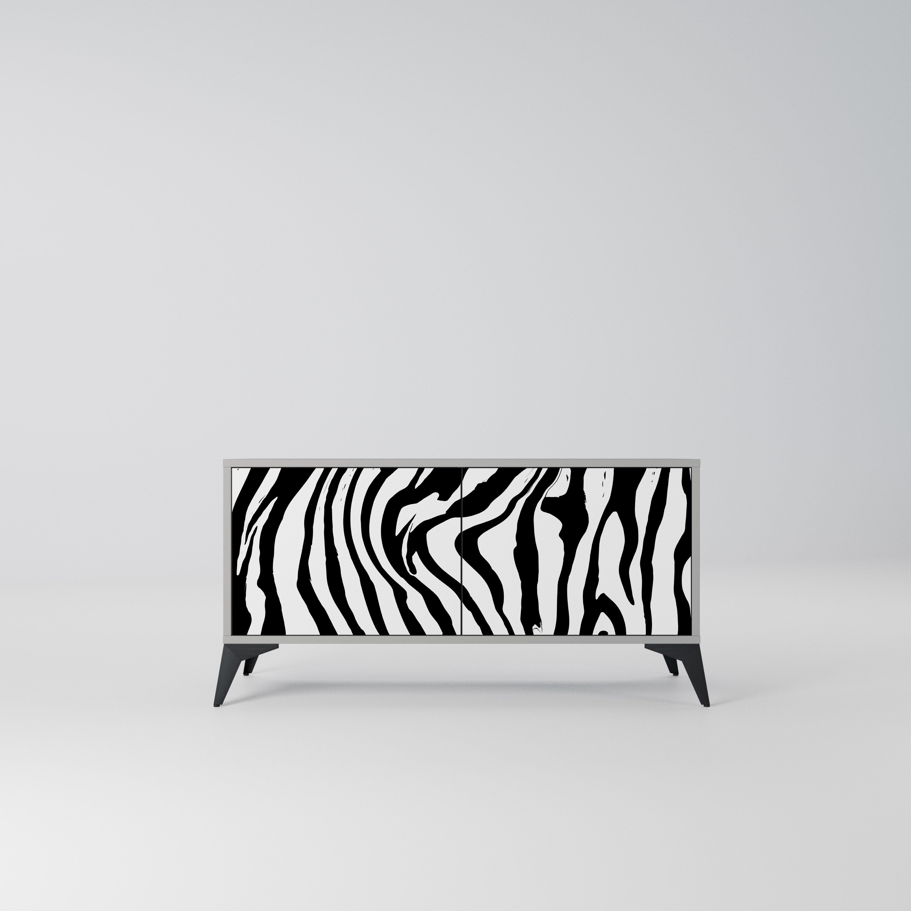 SPLENDID ZEBRA Kompaktowa szafka RTV 2-drzwiowa