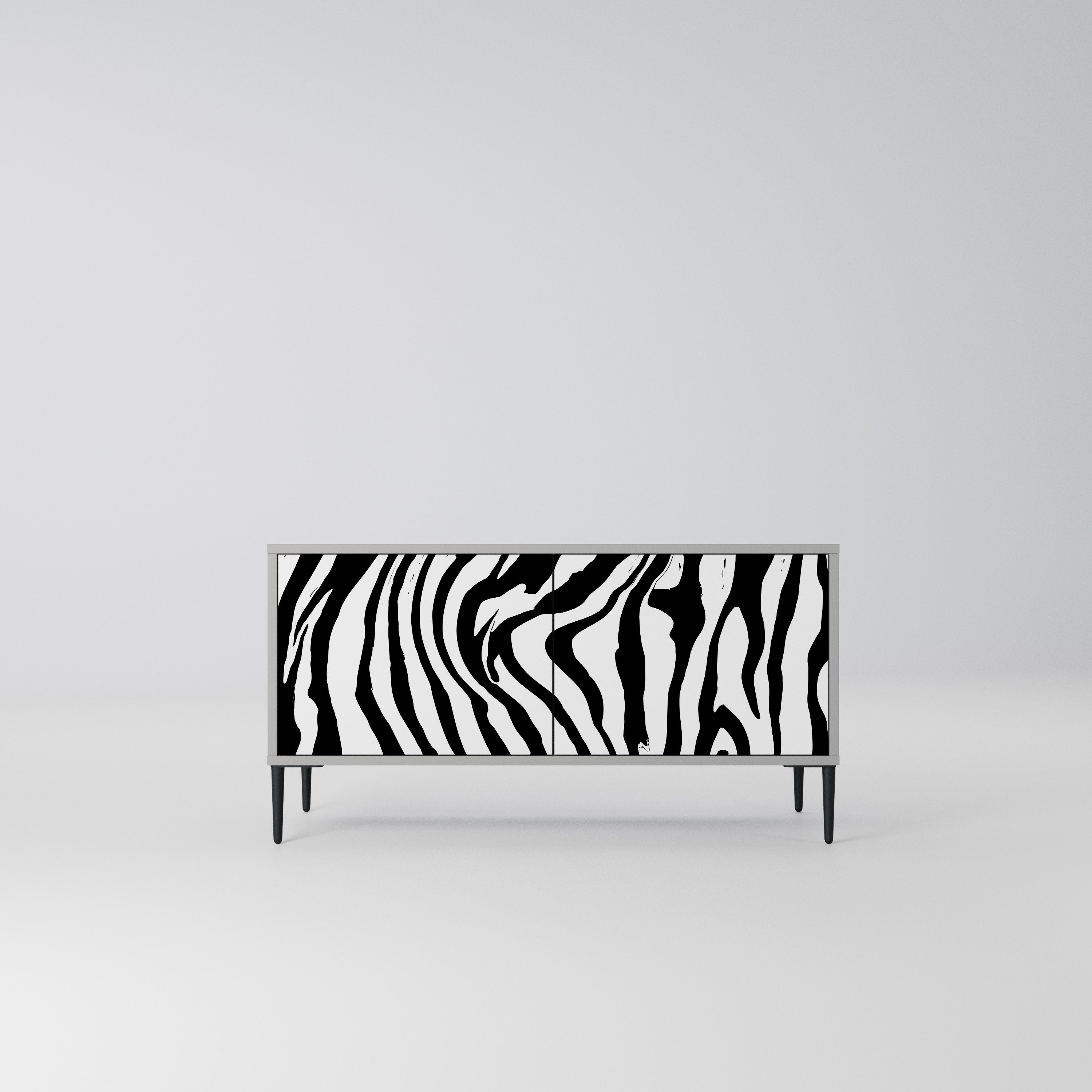 SPLENDID ZEBRA Kompaktowa szafka RTV 2-drzwiowa