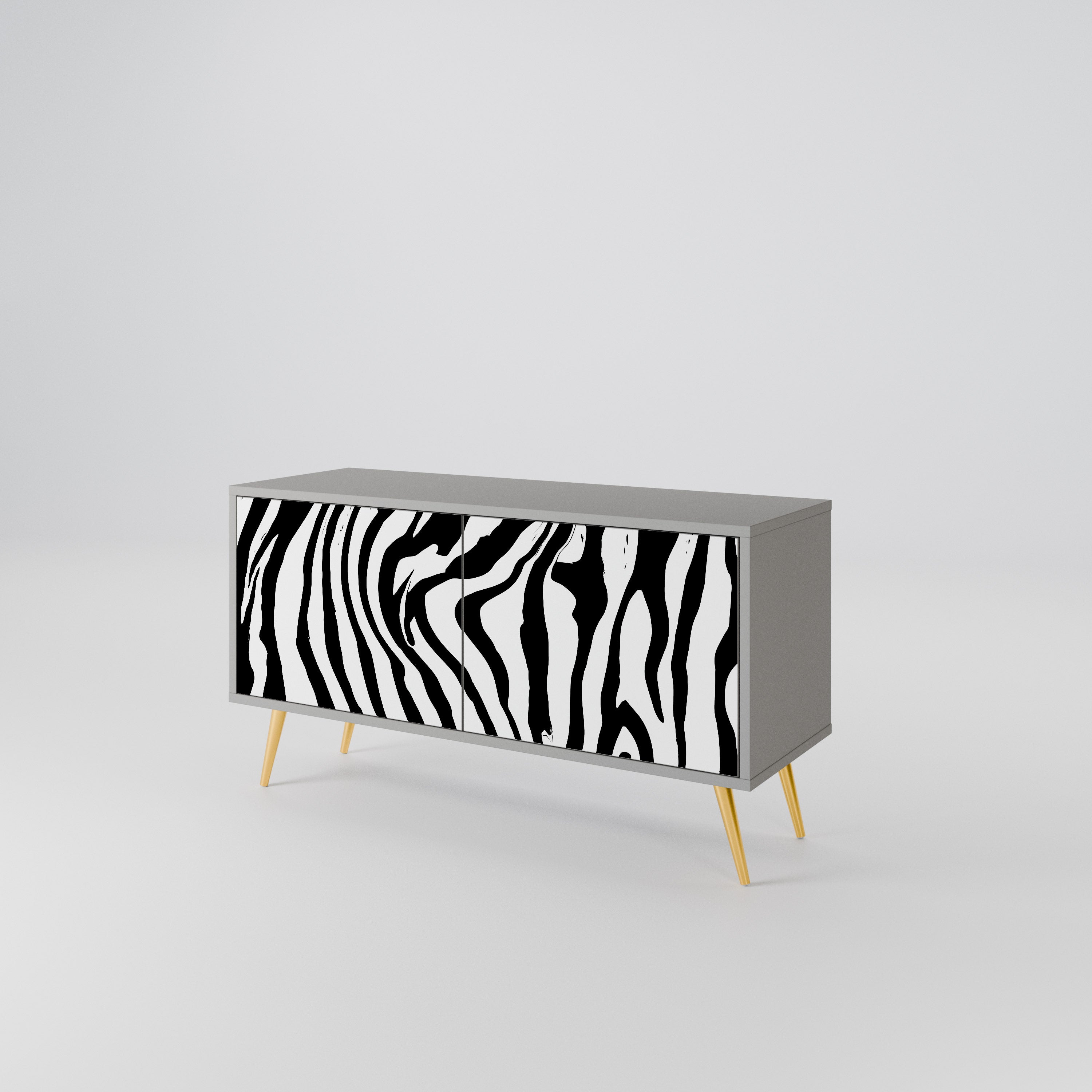 SPLENDID ZEBRA Kompaktowa szafka RTV 2-drzwiowa