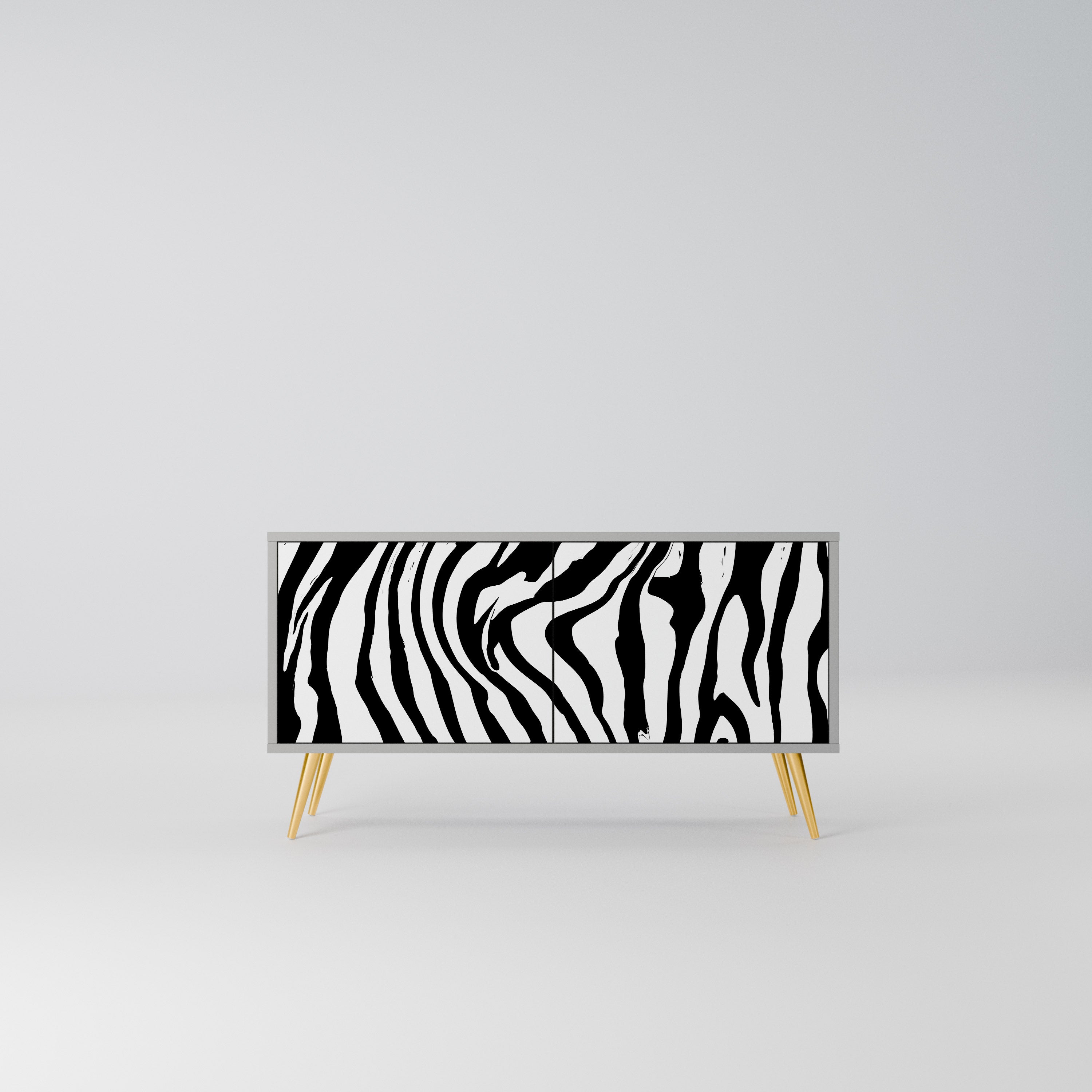 SPLENDID ZEBRA Kompaktowa szafka RTV 2-drzwiowa