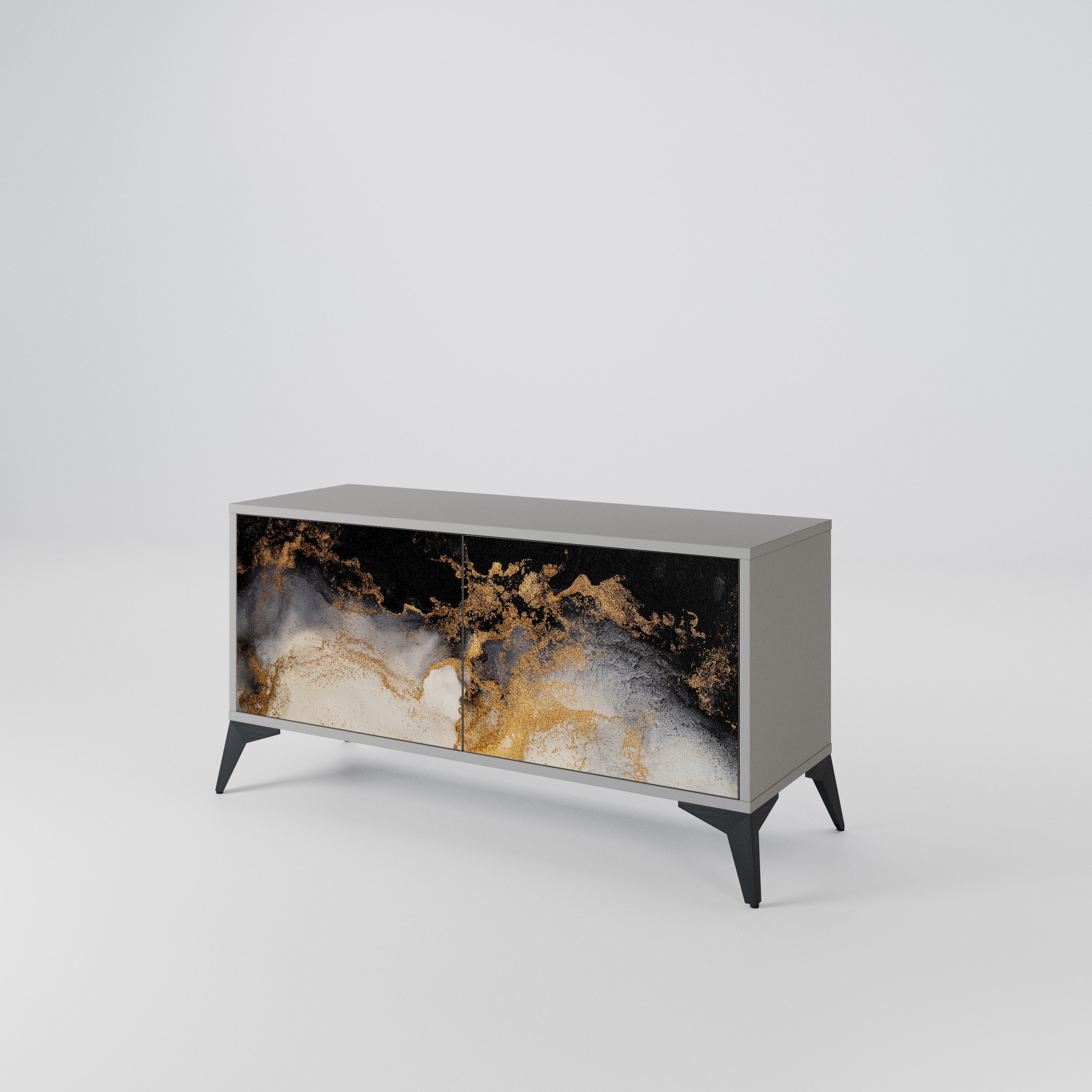 MARBLE OF TOMMORROW Kompaktowa szafka RTV 2-drzwiowa