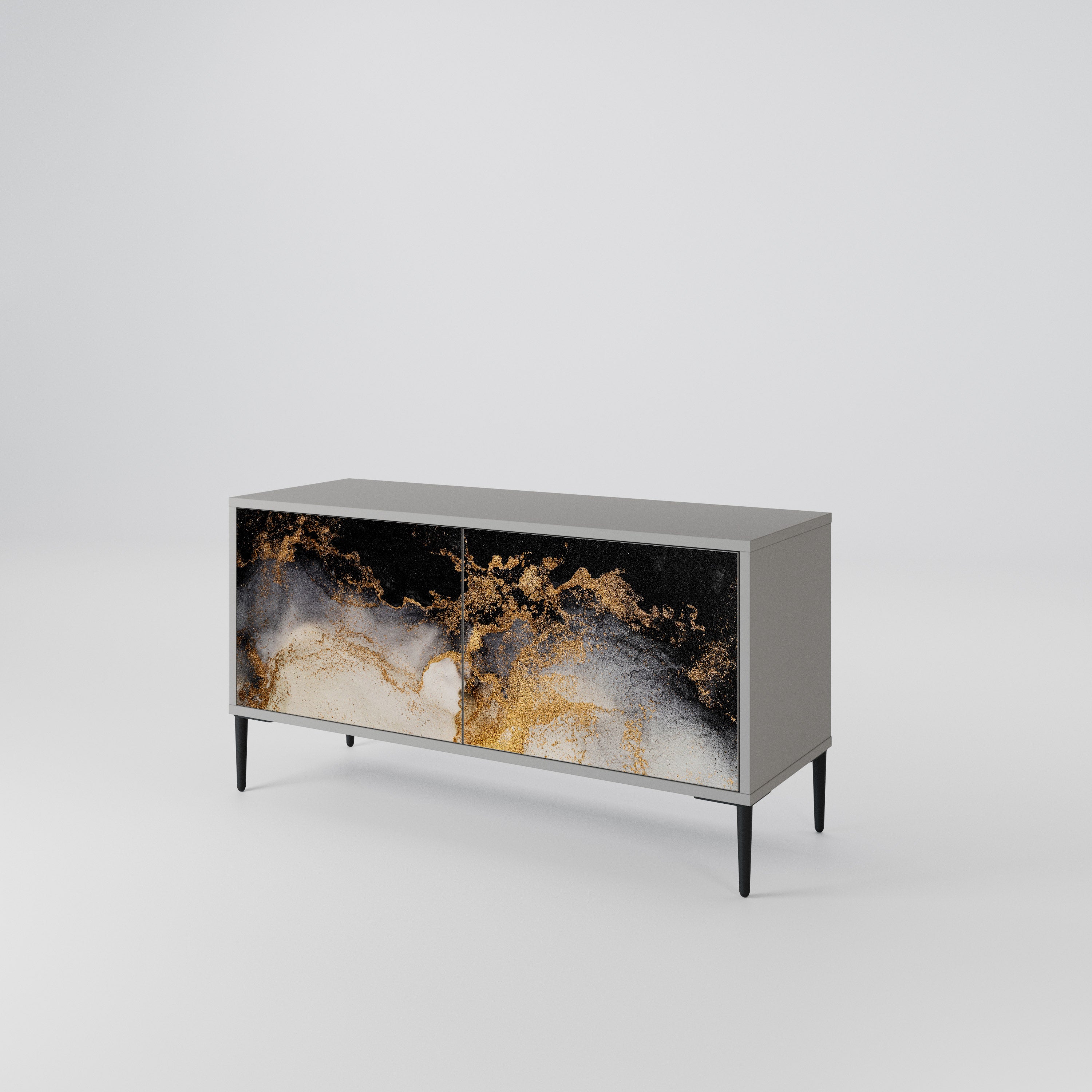 MARBLE OF TOMMORROW Kompaktowa szafka RTV 2-drzwiowa
