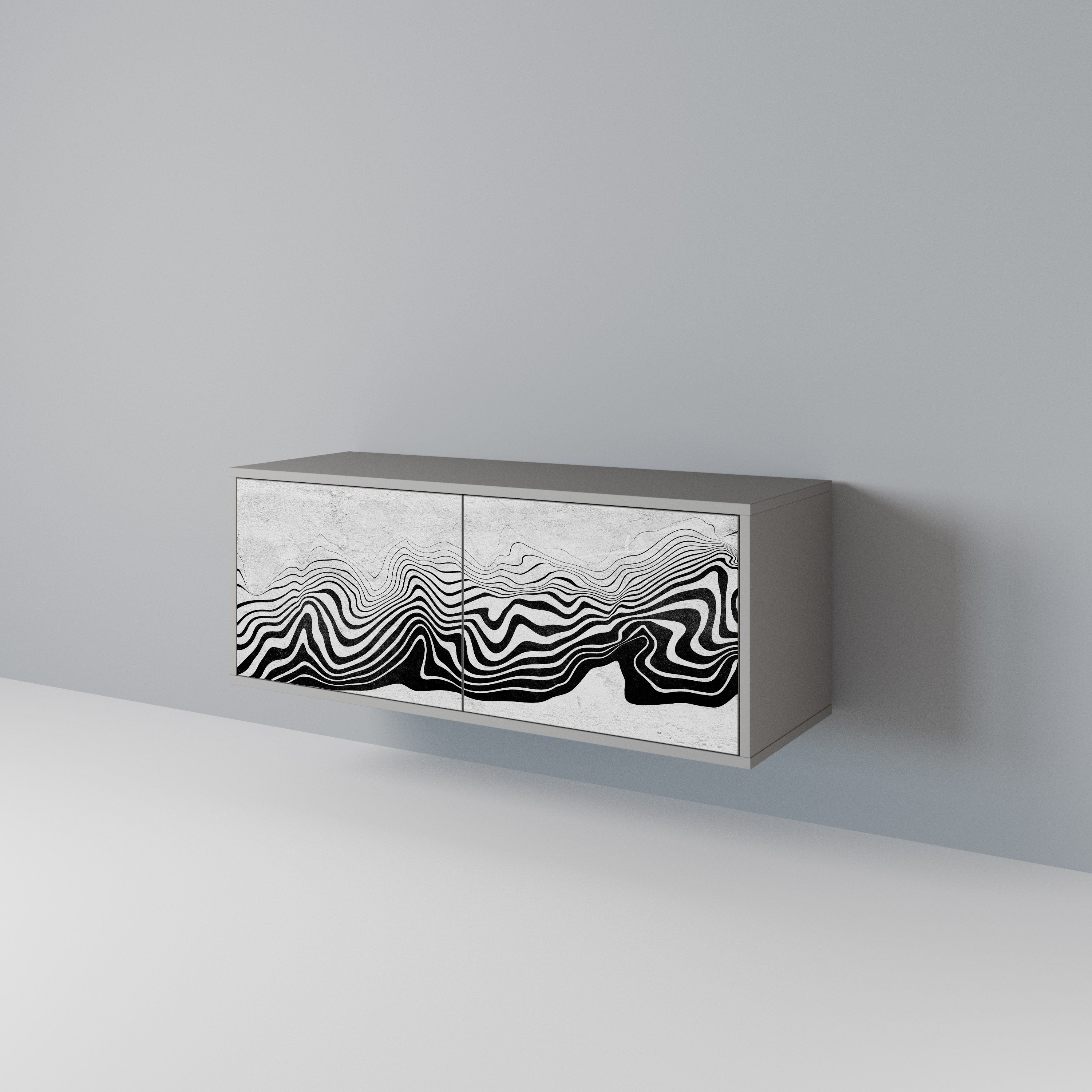 MONOCHROME MIRAGE Kompaktowa szafka RTV 2-drzwiowa