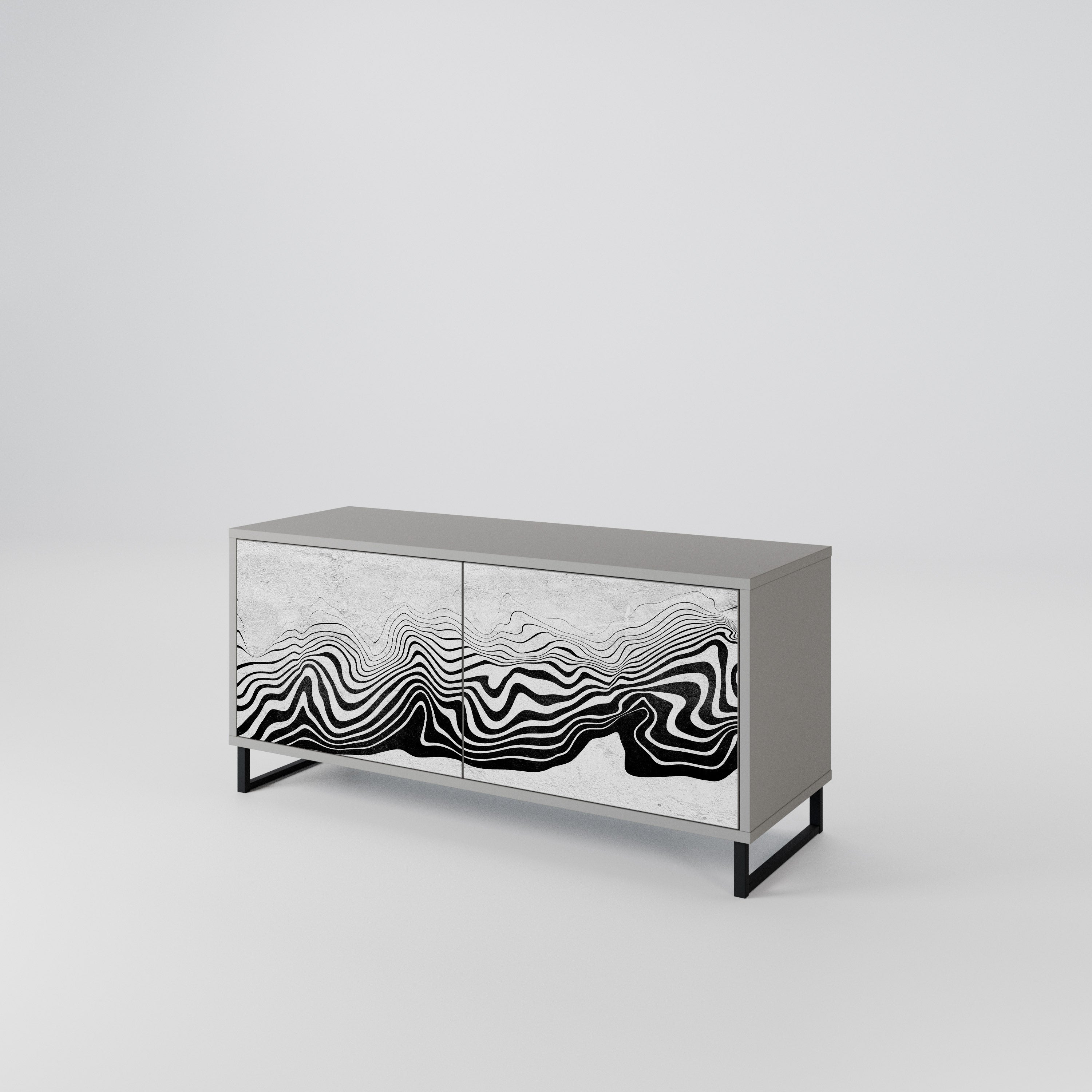 MONOCHROME MIRAGE Kompaktowa szafka RTV 2-drzwiowa