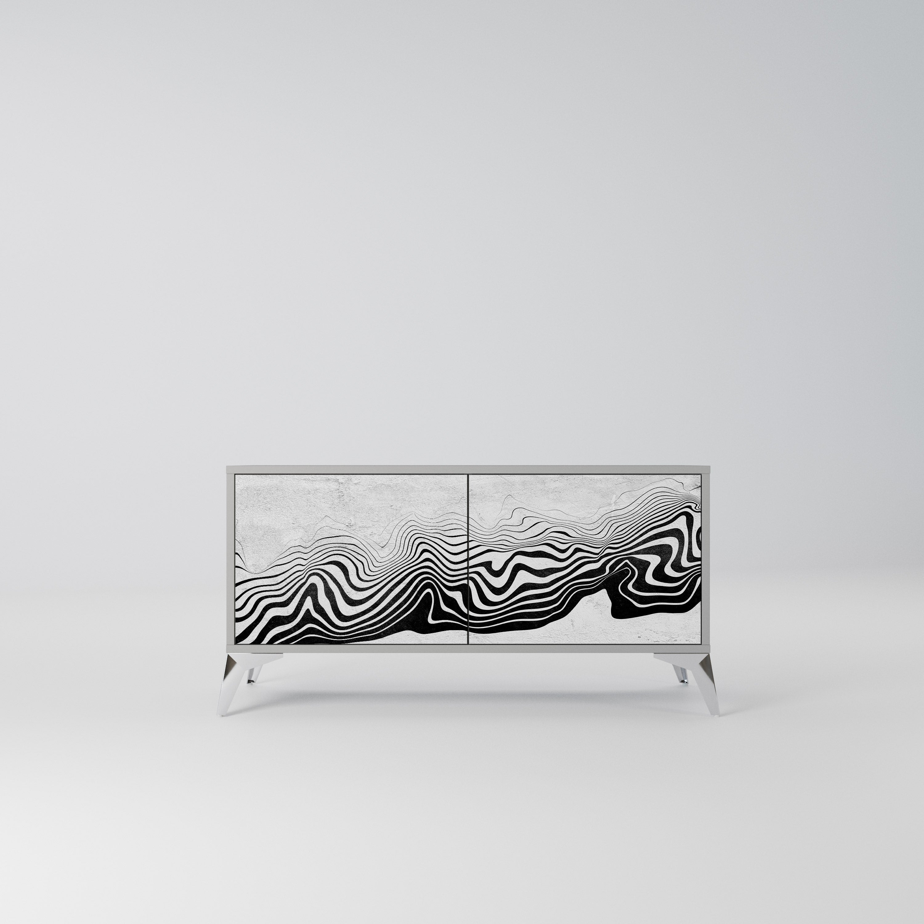 MONOCHROME MIRAGE Kompaktowa szafka RTV 2-drzwiowa