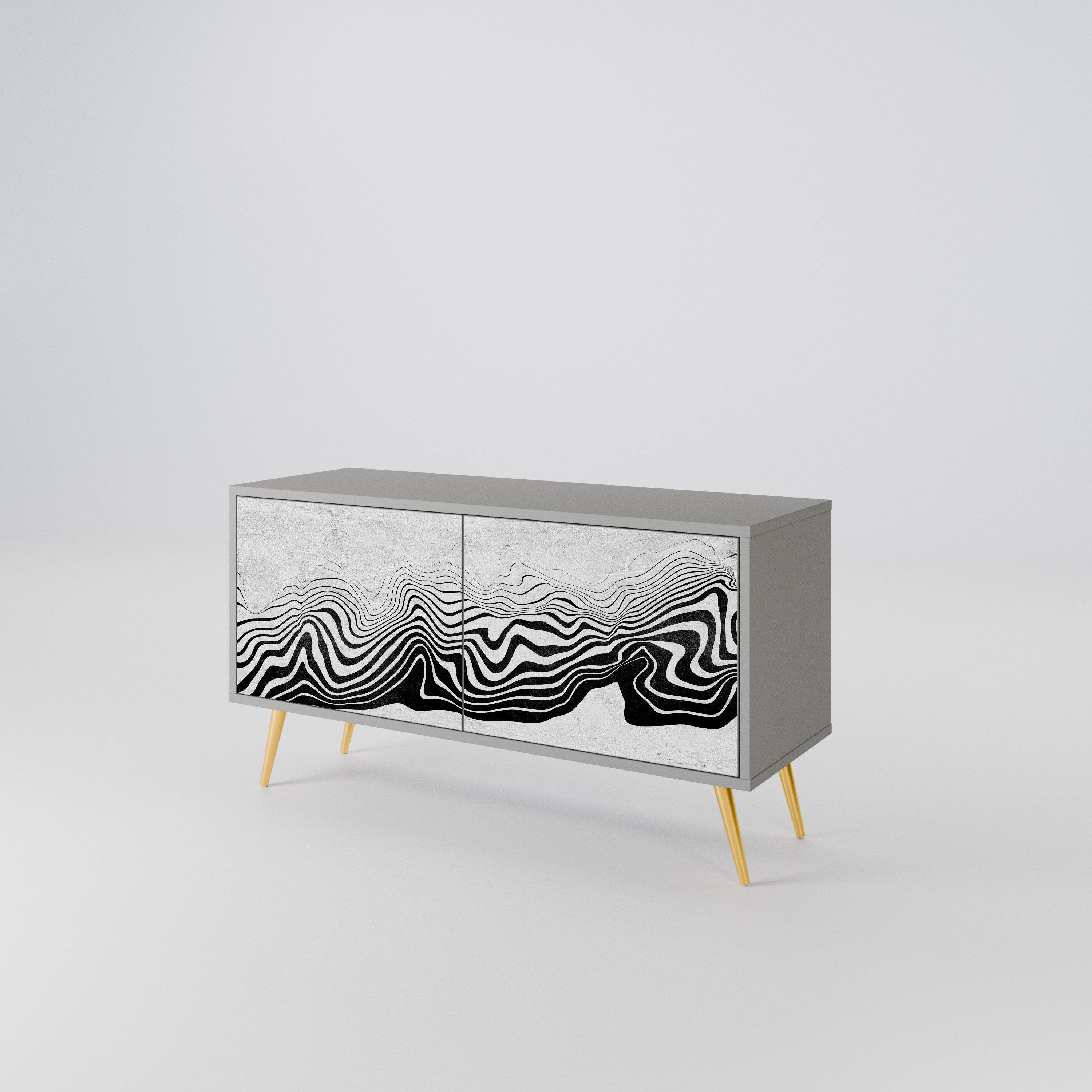 MONOCHROME MIRAGE Kompaktowa szafka RTV 2-drzwiowa