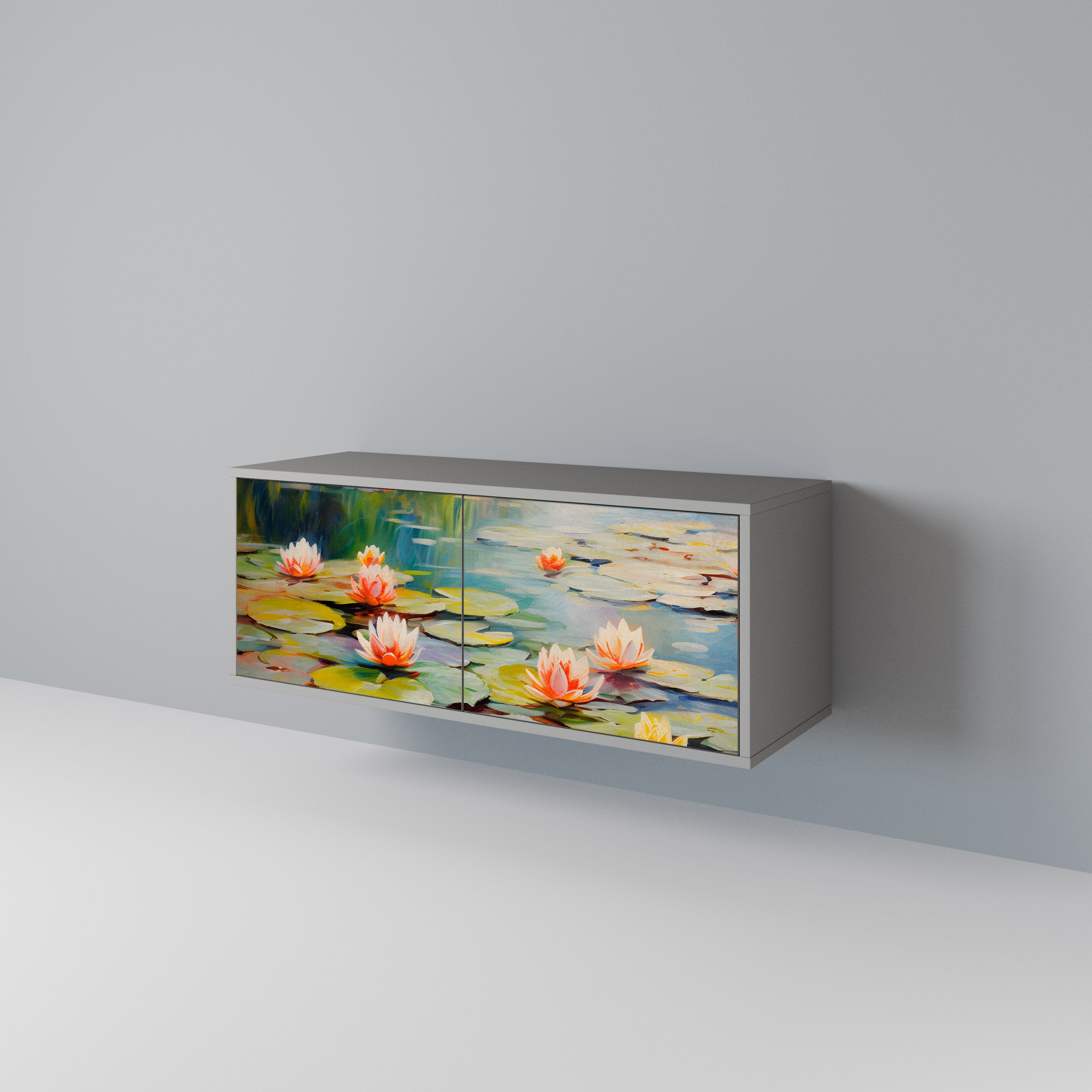 BLOOMING WATERS Kompaktowa szafka RTV 2-drzwiowa