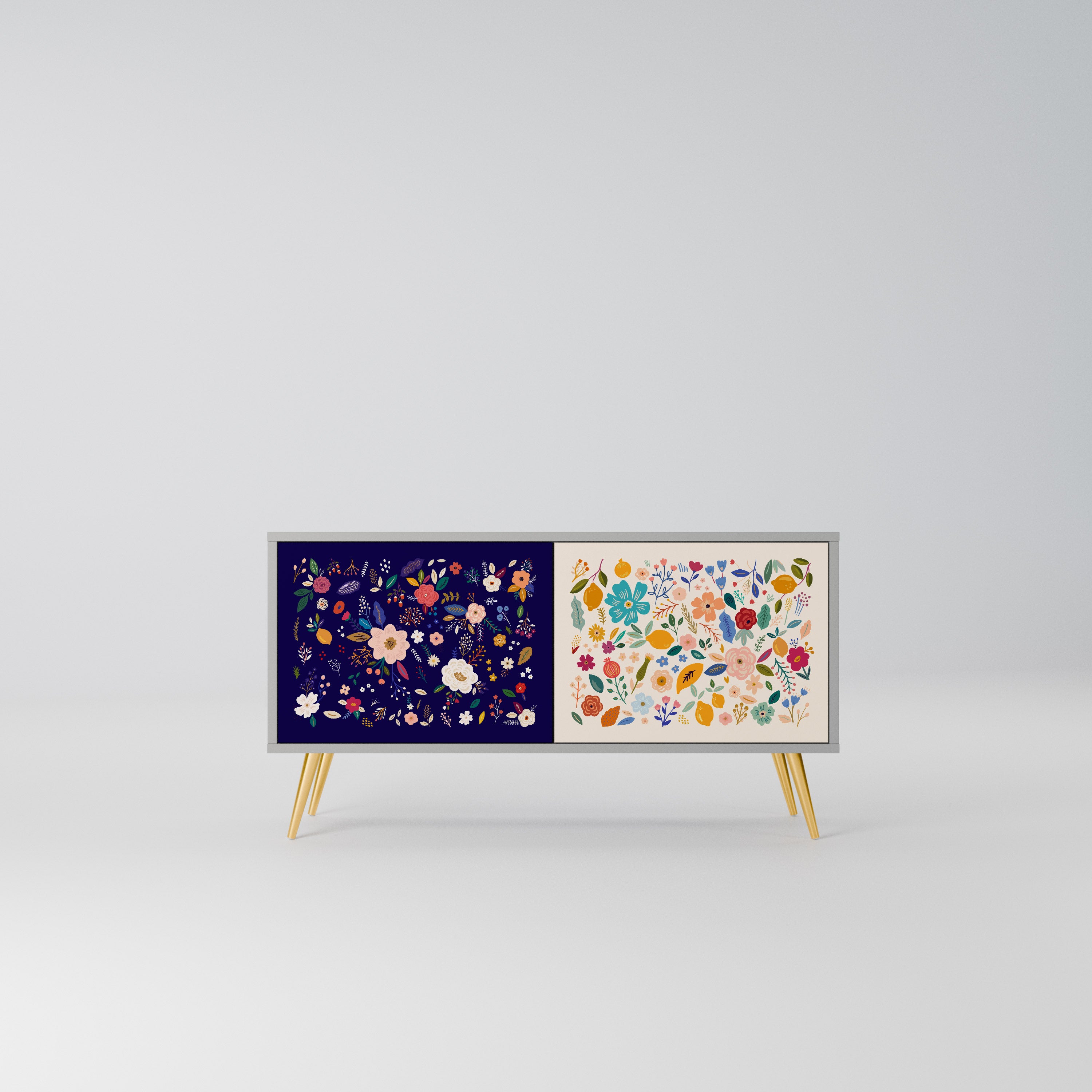 FLORAL COMBINATION Kompaktowa szafka RTV 2-drzwiowa