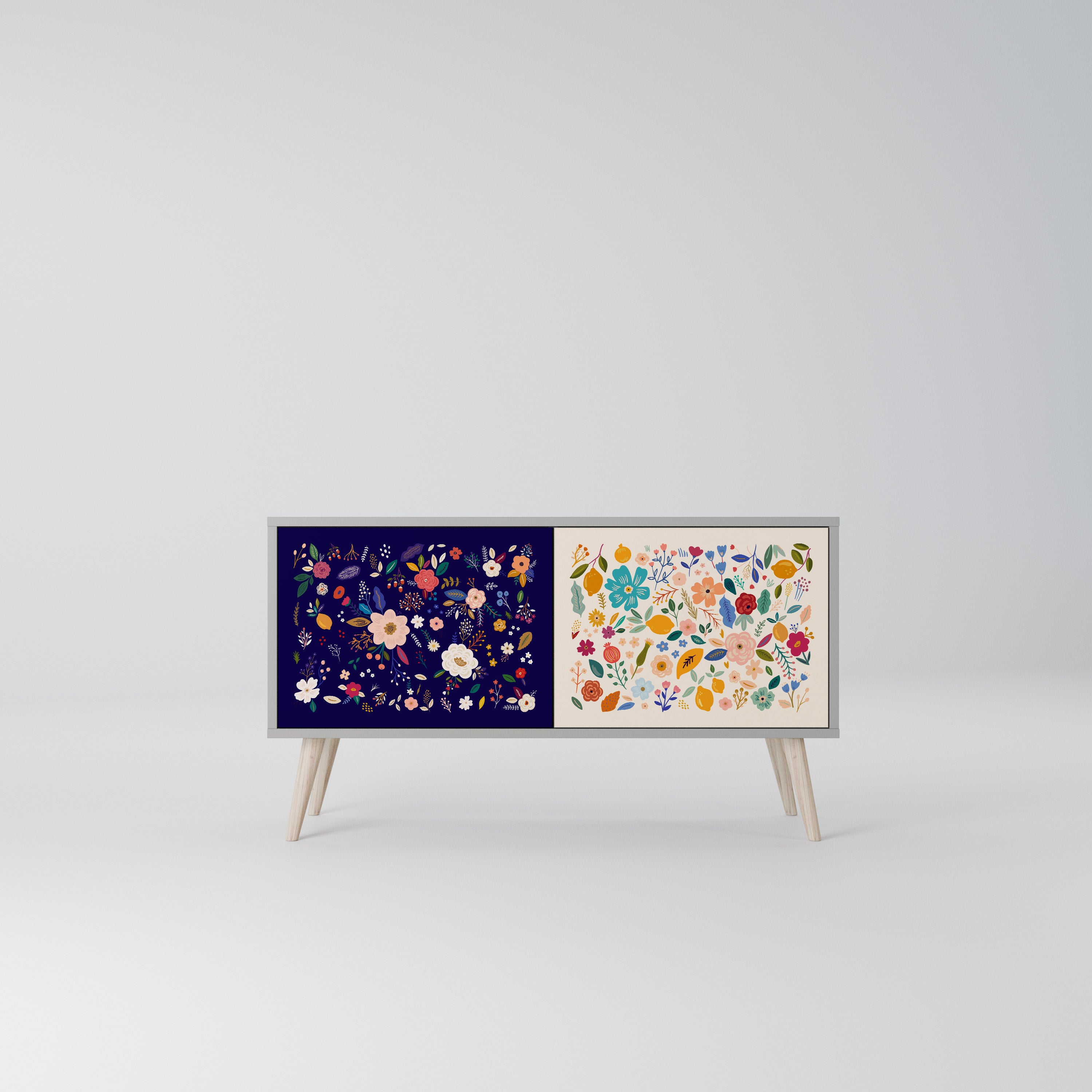 FLORAL COMBINATION Kompaktowa szafka RTV 2-drzwiowa