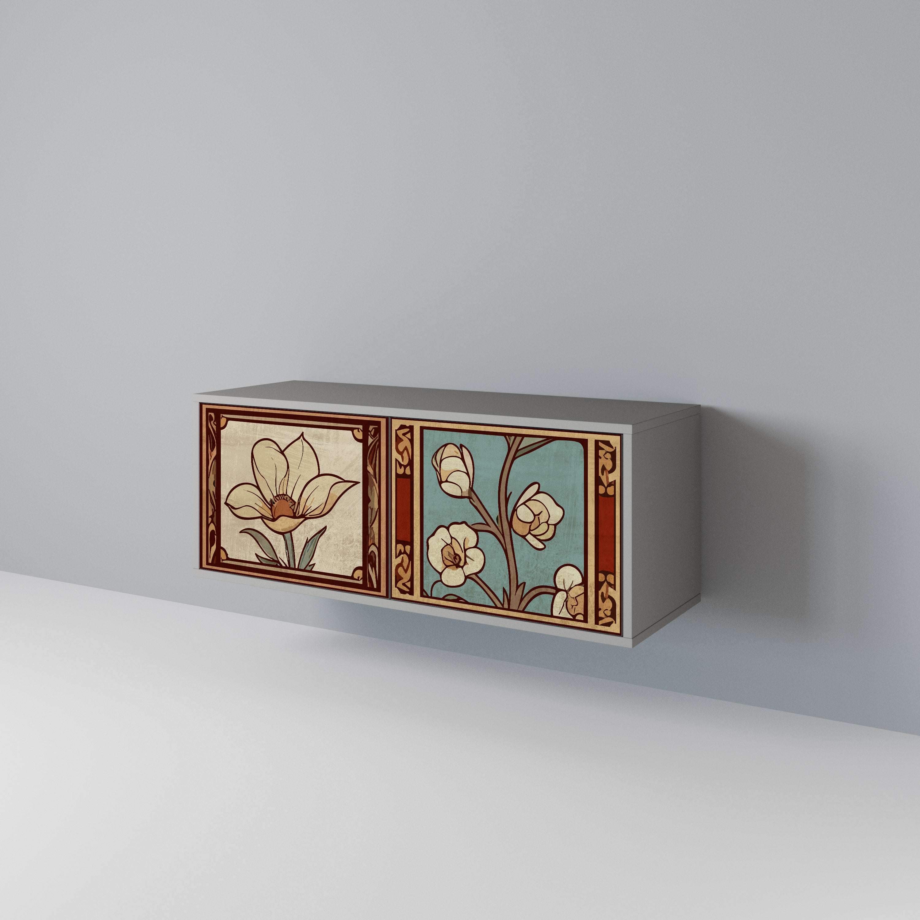 TIMELESS FLORA Kompaktowa szafka RTV 2-drzwiowa