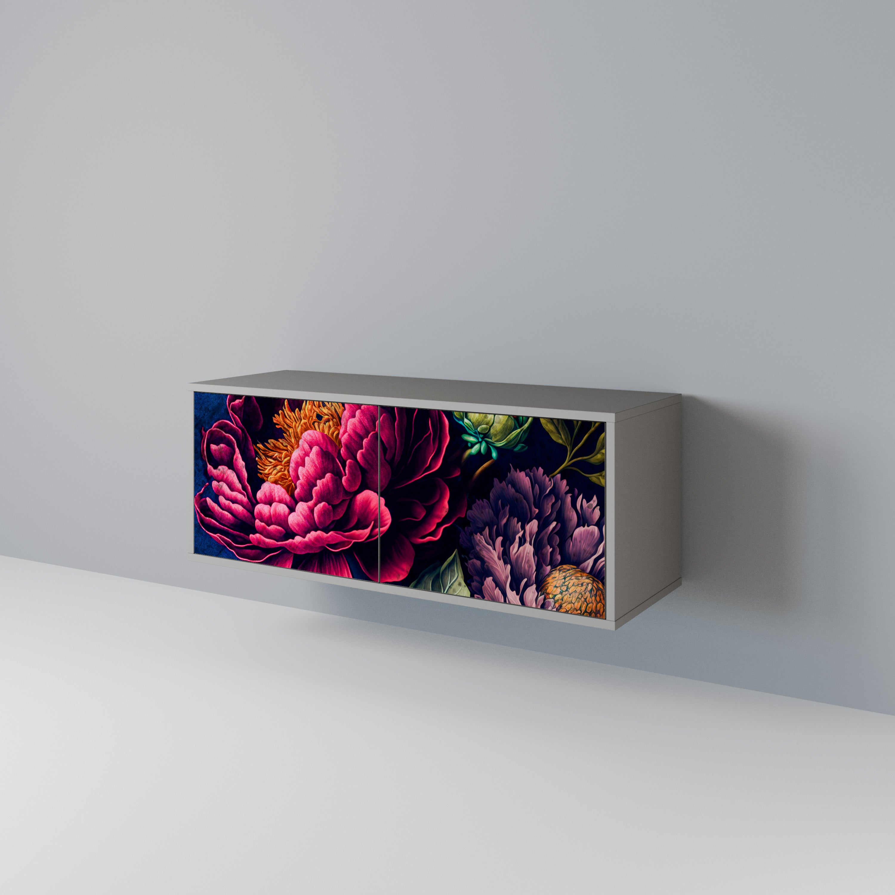 BLOOMING ELEGANCE Kompaktowa szafka RTV 2-drzwiowa