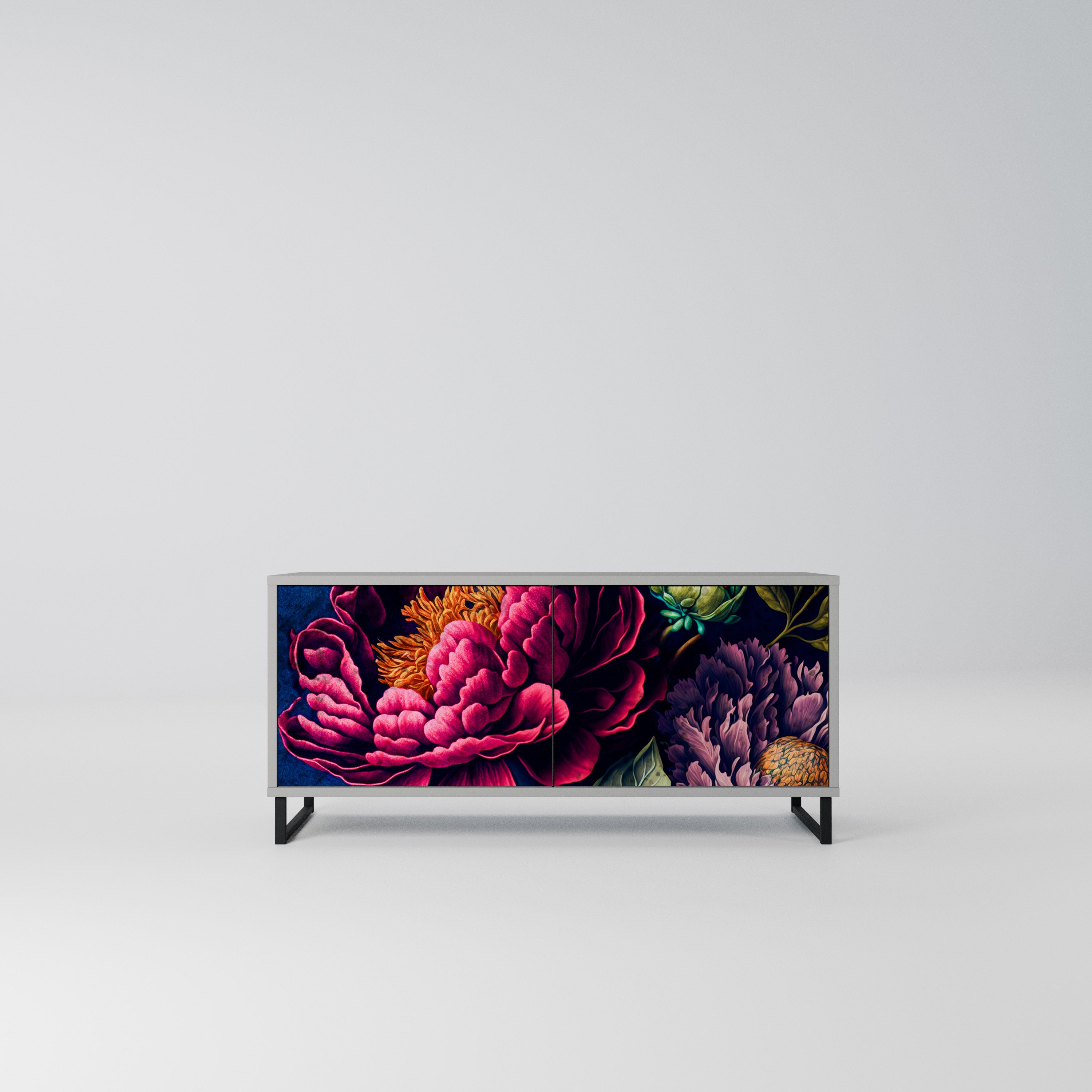 BLOOMING ELEGANCE Kompaktowa szafka RTV 2-drzwiowa
