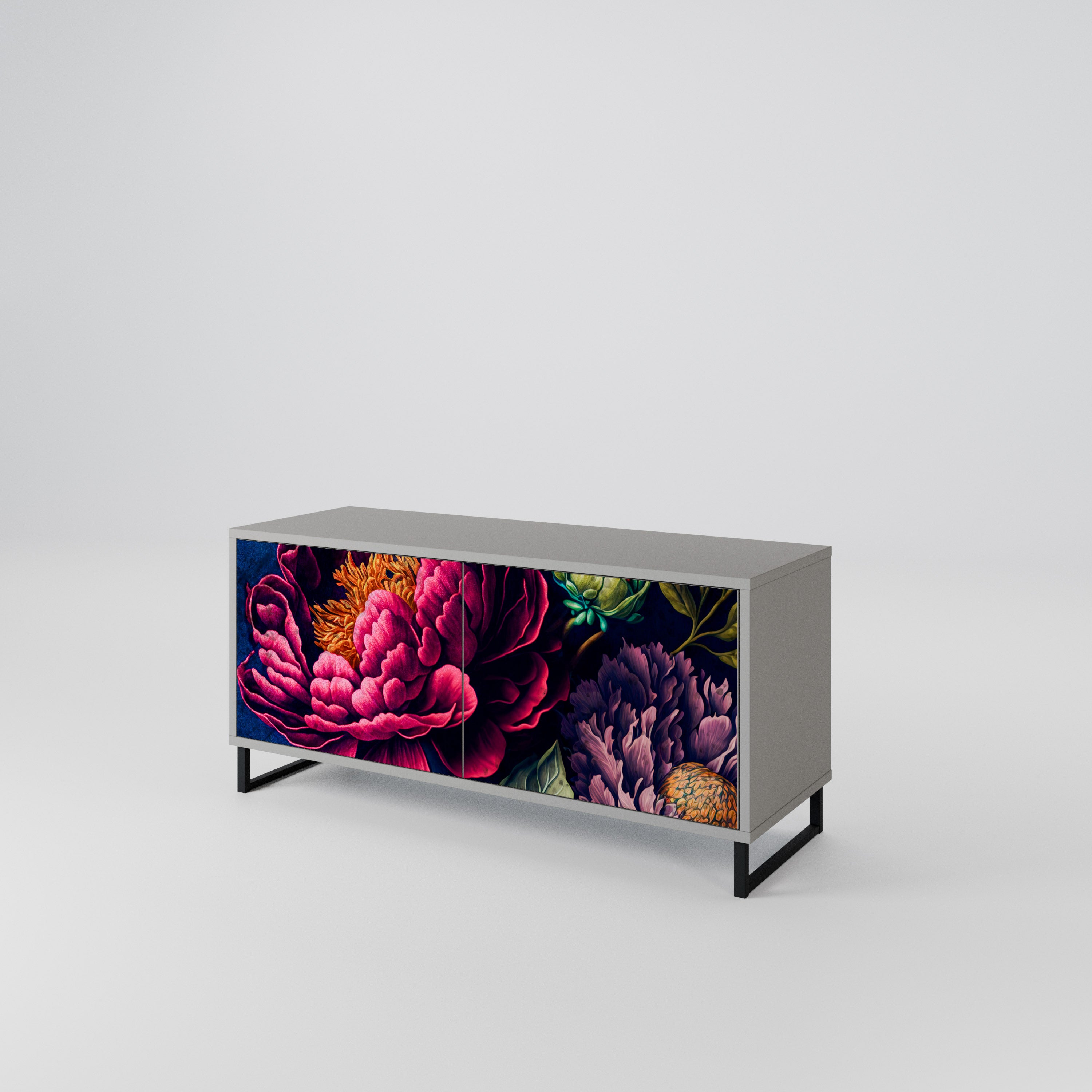 BLOOMING ELEGANCE Kompaktowa szafka RTV 2-drzwiowa