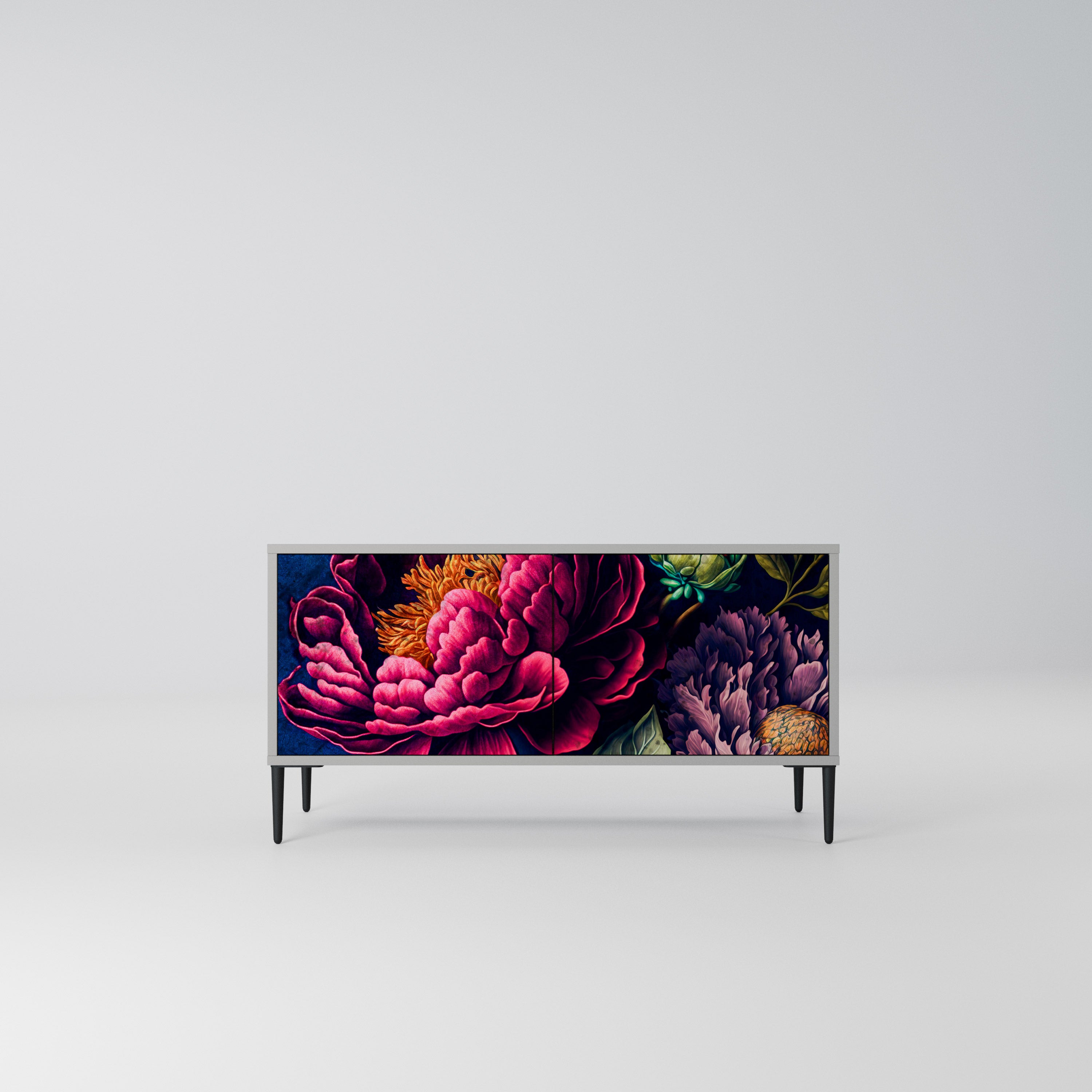 BLOOMING ELEGANCE Kompaktowa szafka RTV 2-drzwiowa