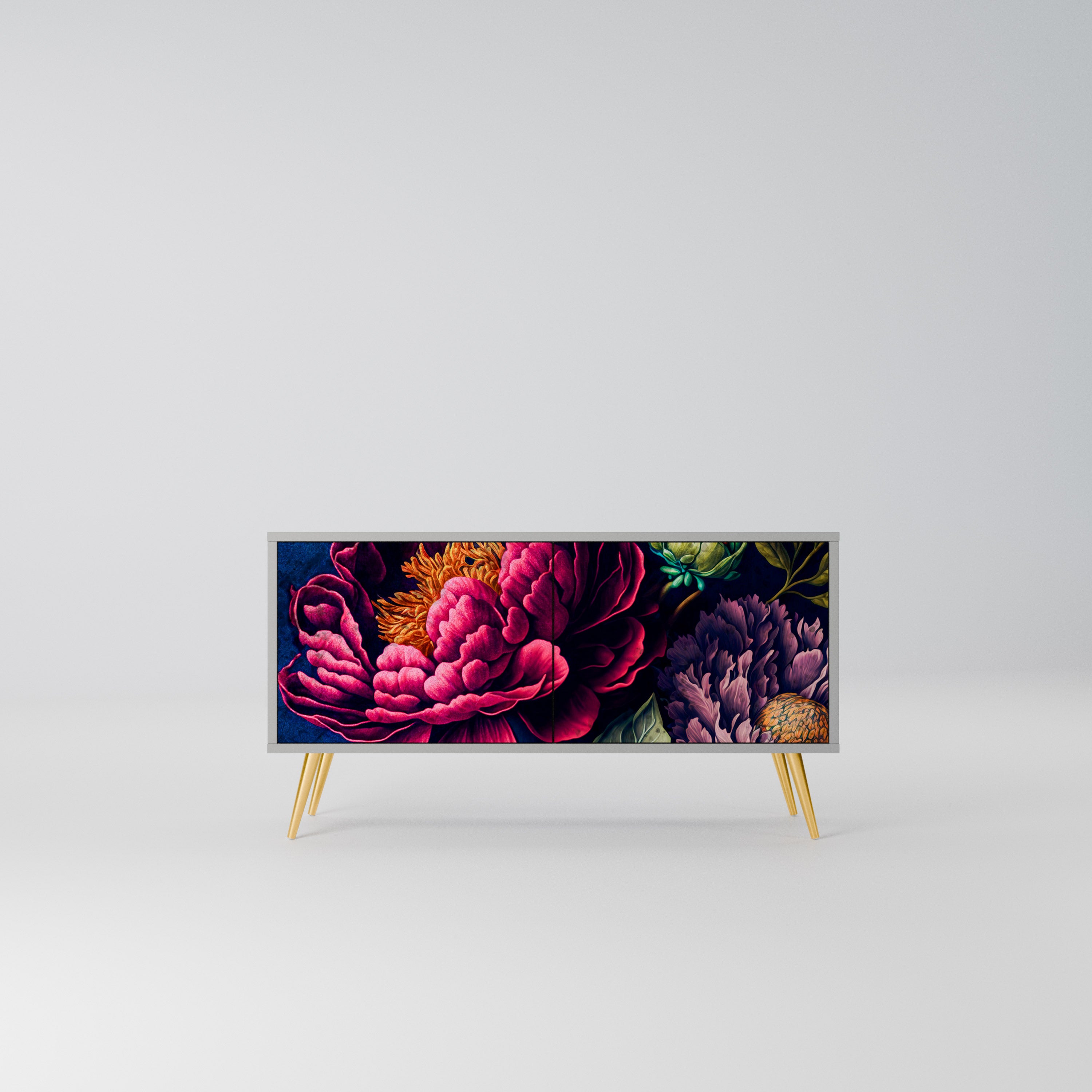BLOOMING ELEGANCE Kompaktowa szafka RTV 2-drzwiowa