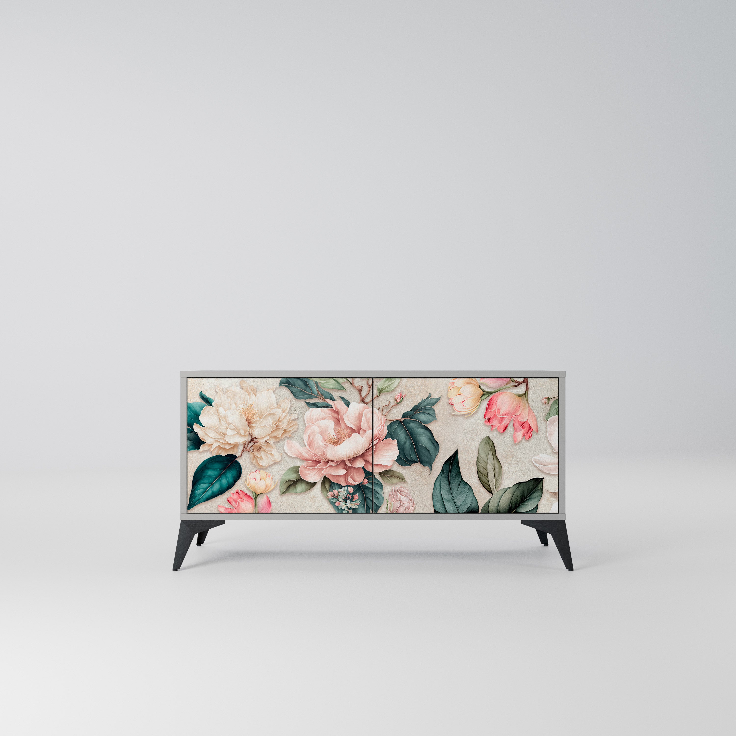 FLORAL GRACE Kompaktowa szafka RTV 2-drzwiowa