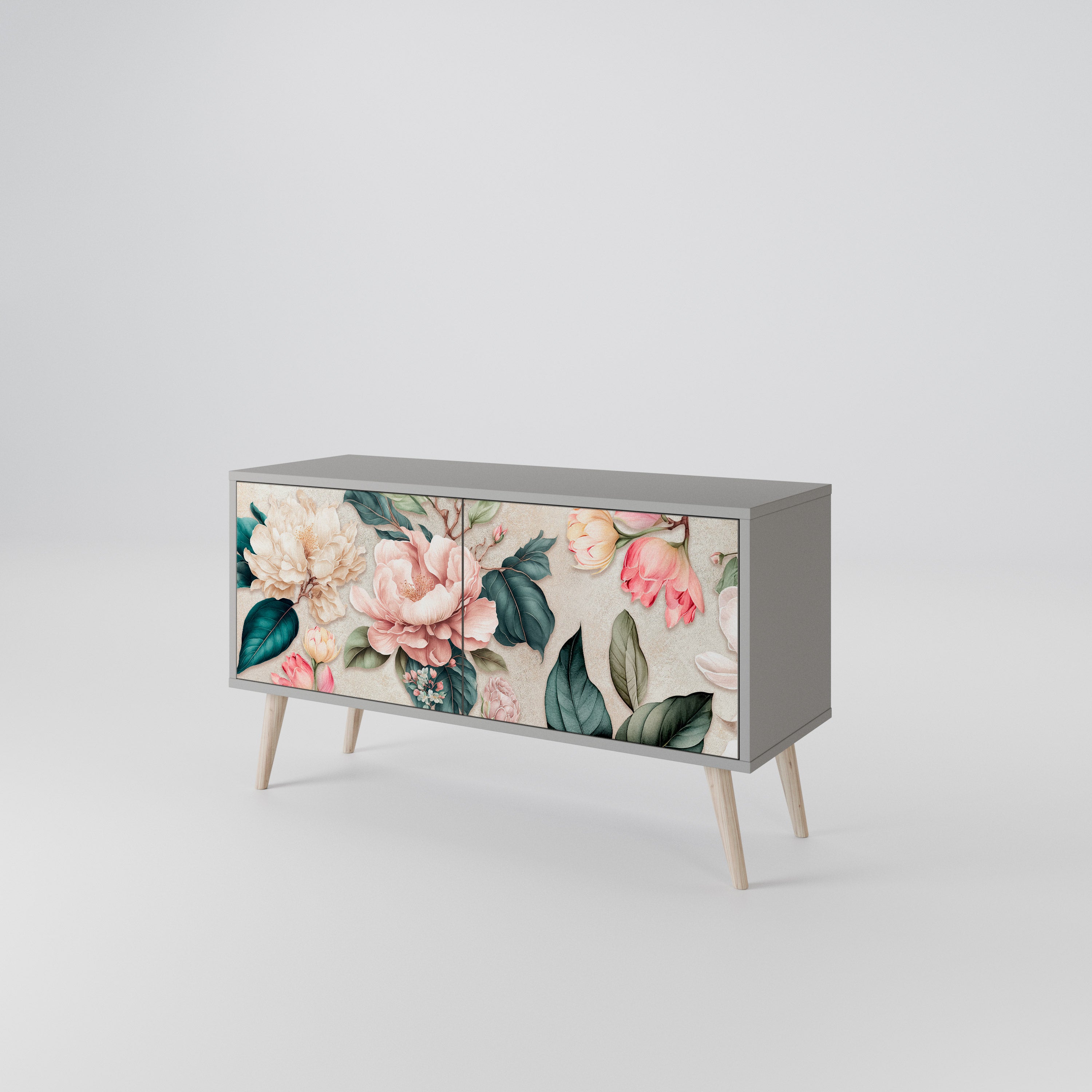 FLORAL GRACE Kompaktowa szafka RTV 2-drzwiowa