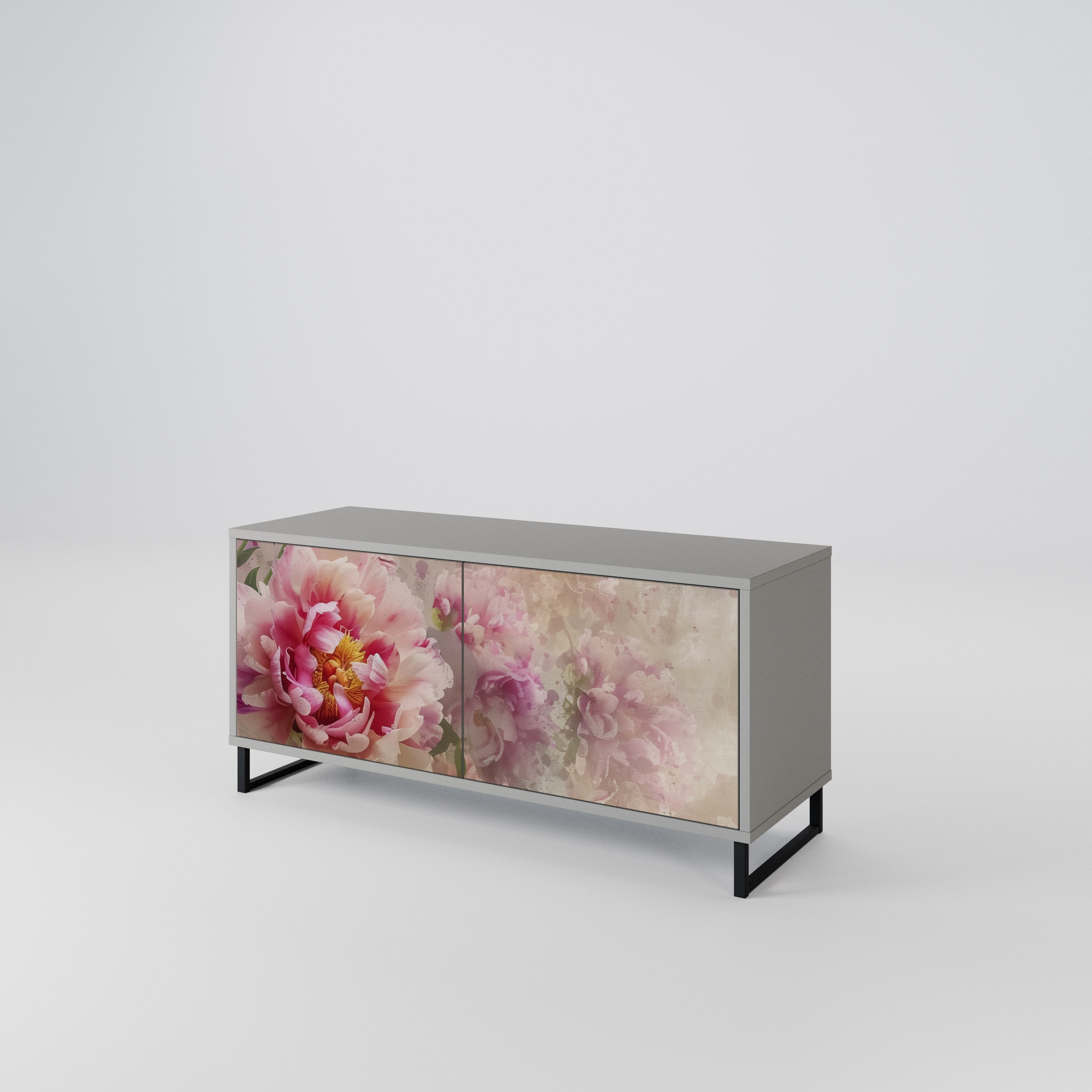 PEONY WHISPER Kompaktowa szafka RTV 2-drzwiowa