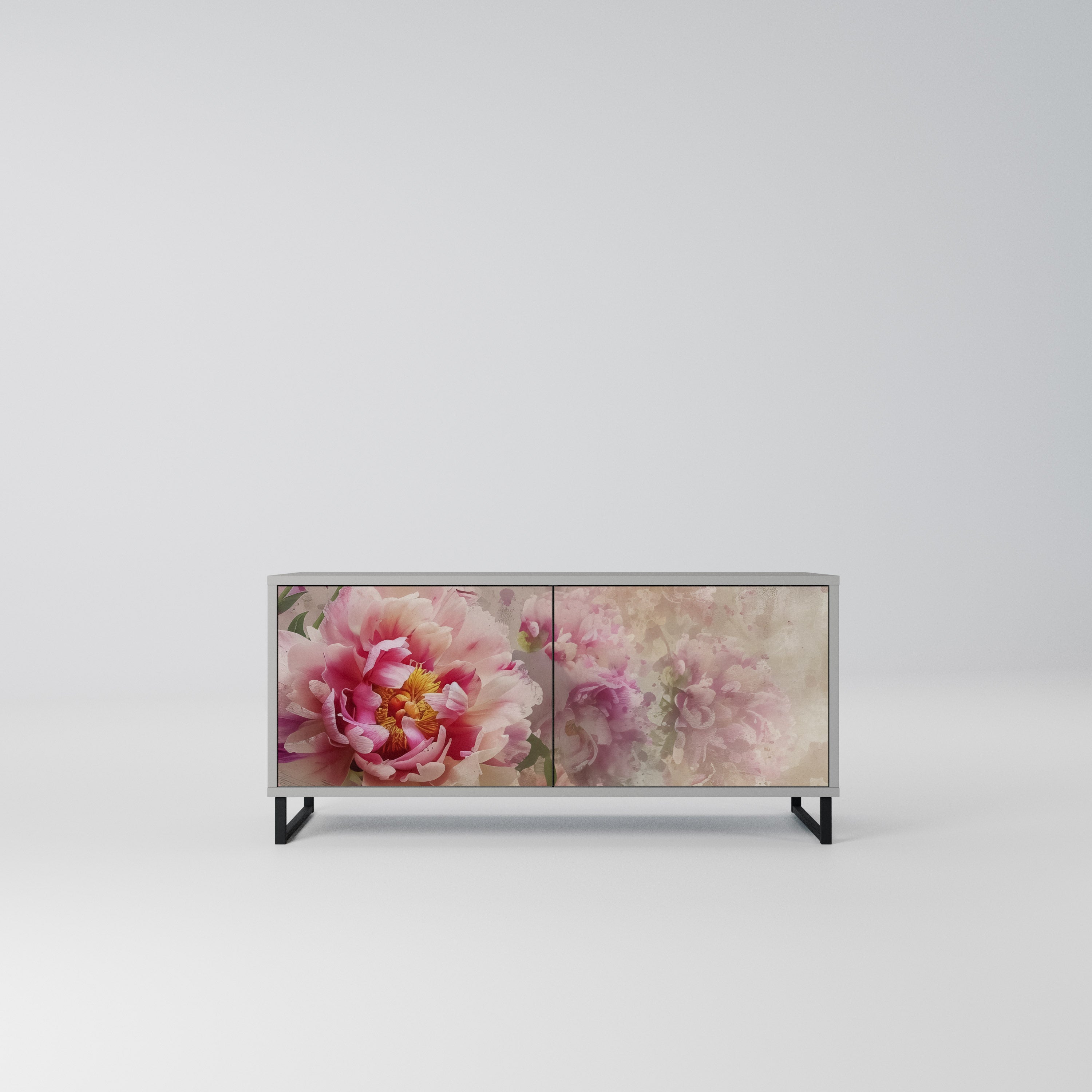 PEONY WHISPER Kompaktowa szafka RTV 2-drzwiowa