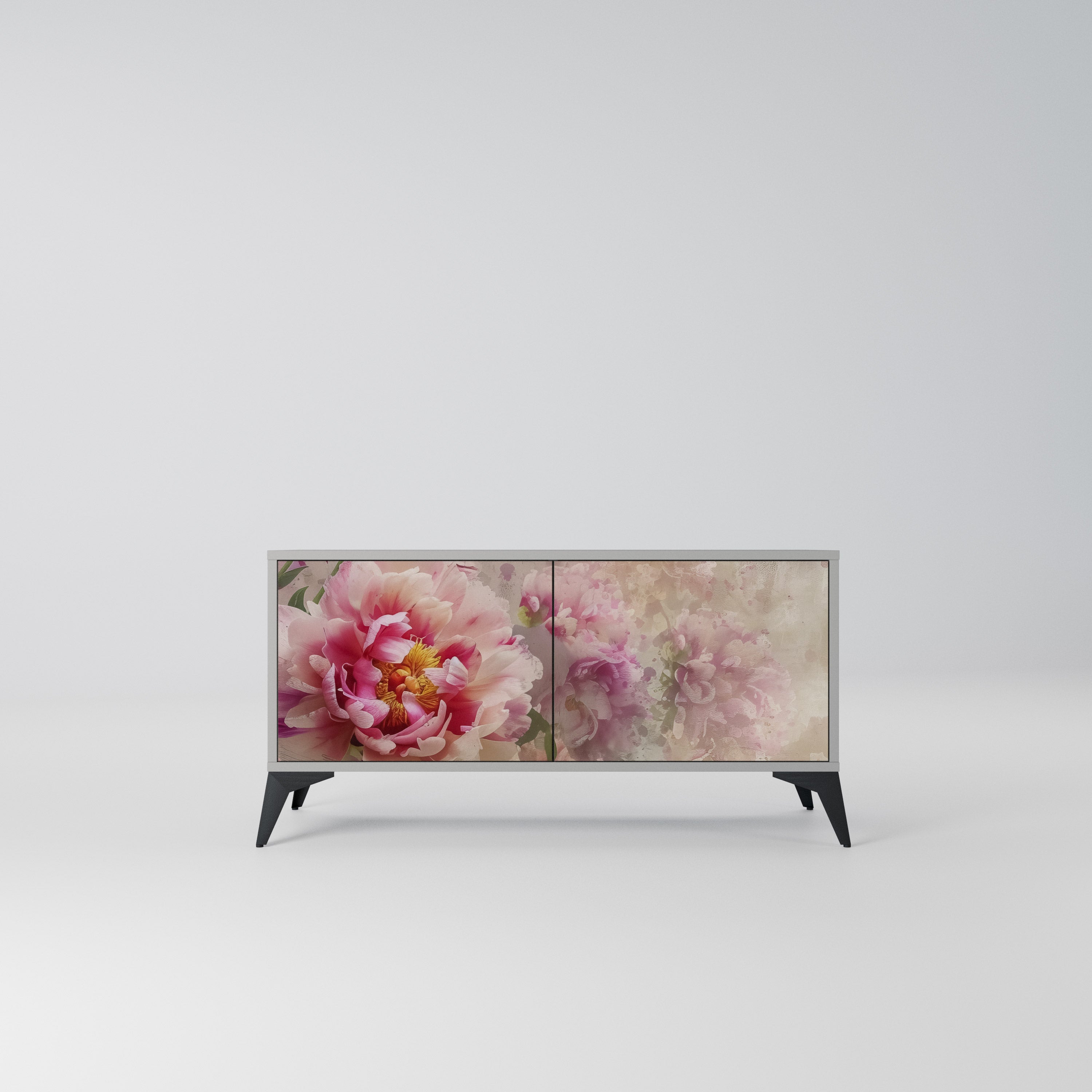 PEONY WHISPER Kompaktowa szafka RTV 2-drzwiowa