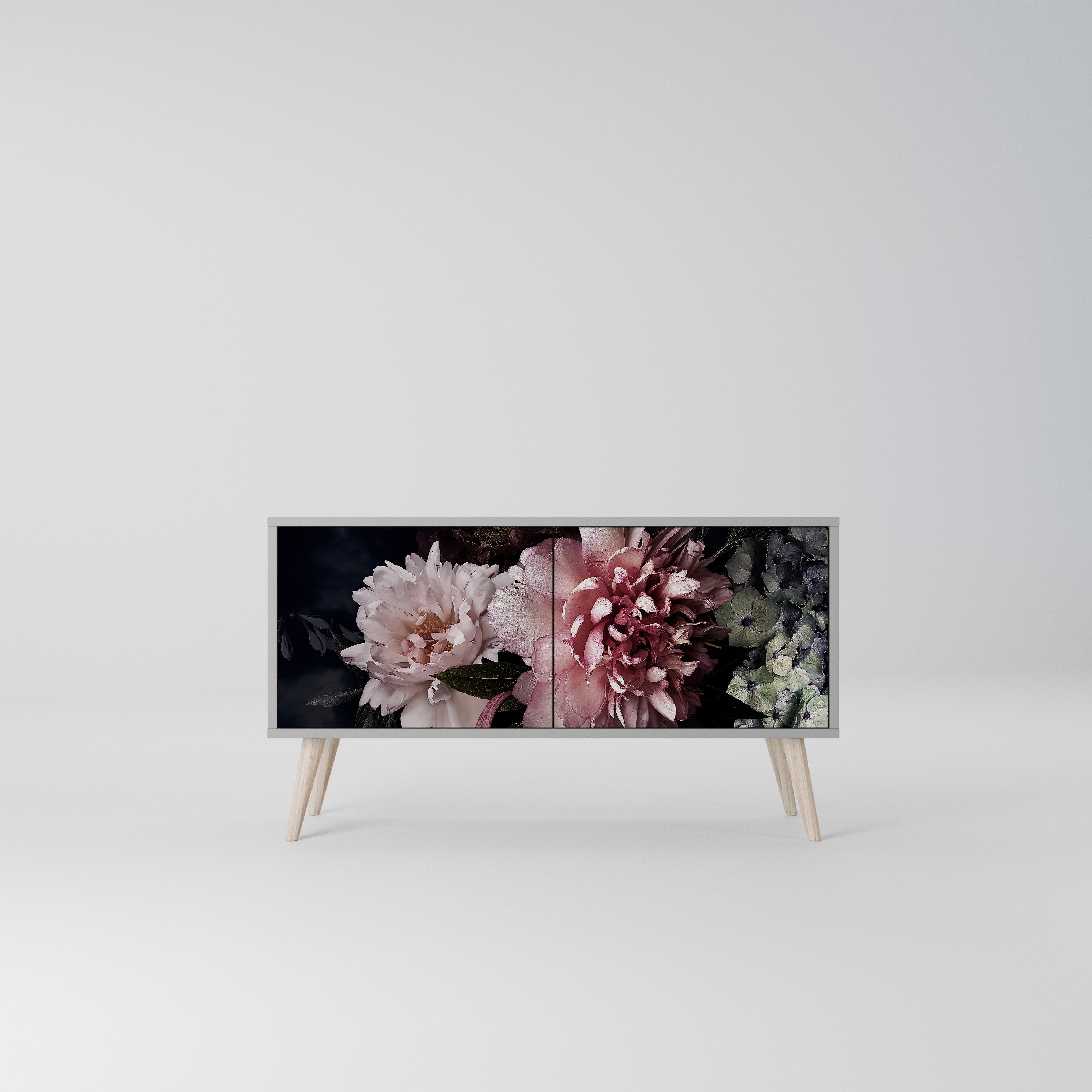 PURE BLOSSOM Kompaktowa szafka RTV 2-drzwiowa