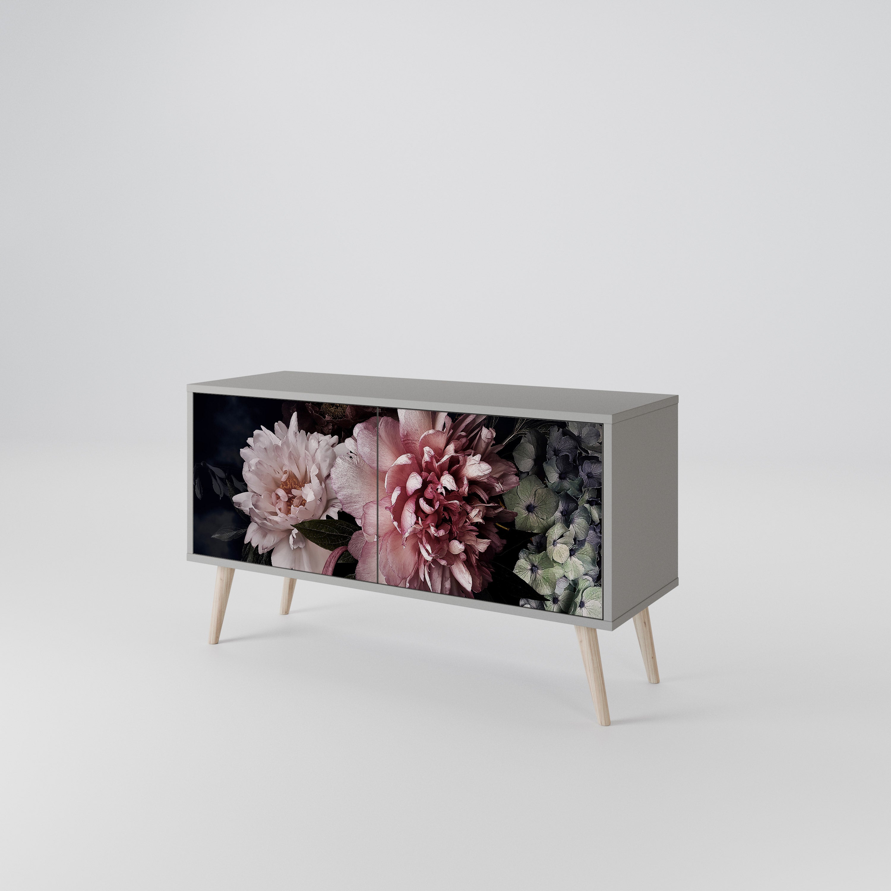 PURE BLOSSOM Kompaktowa szafka RTV 2-drzwiowa