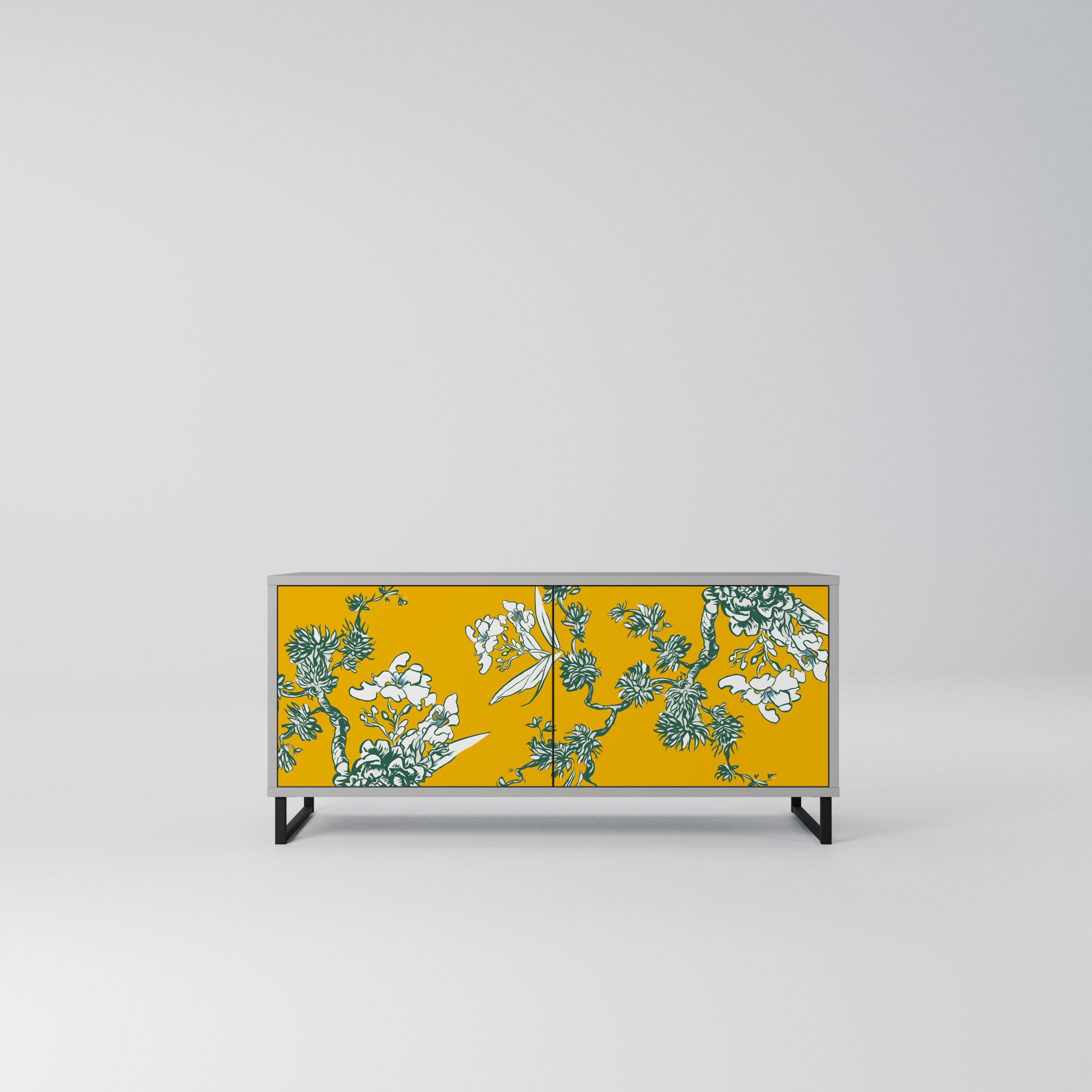 YELLOW CHINOISERIE Kompaktowa szafka RTV 2-drzwiowa