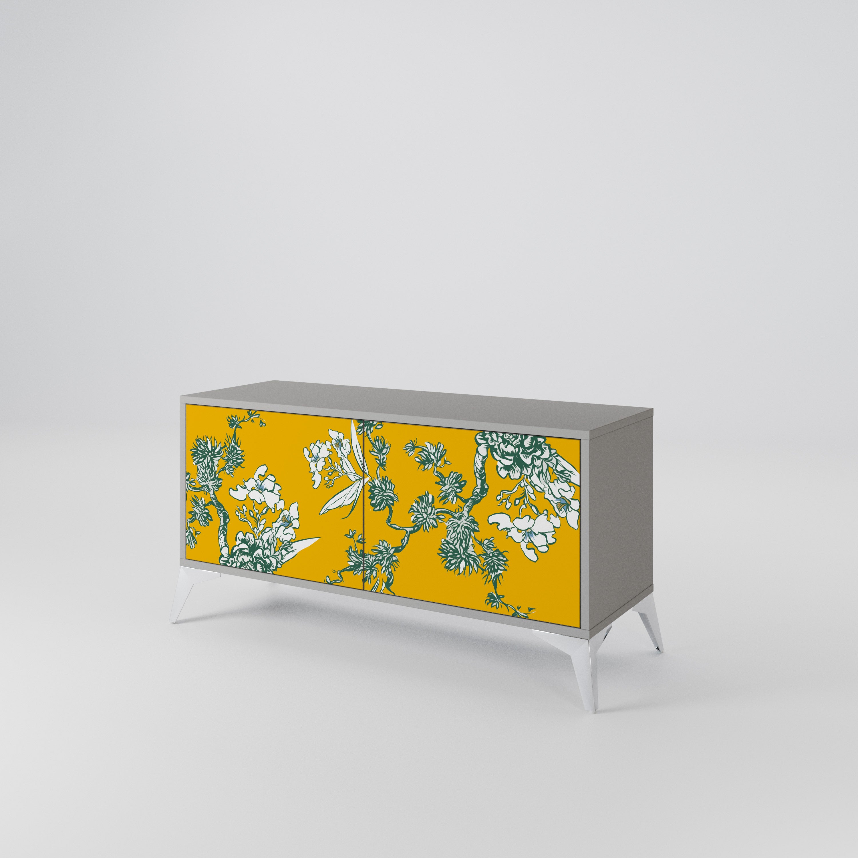 YELLOW CHINOISERIE Kompaktowa szafka RTV 2-drzwiowa