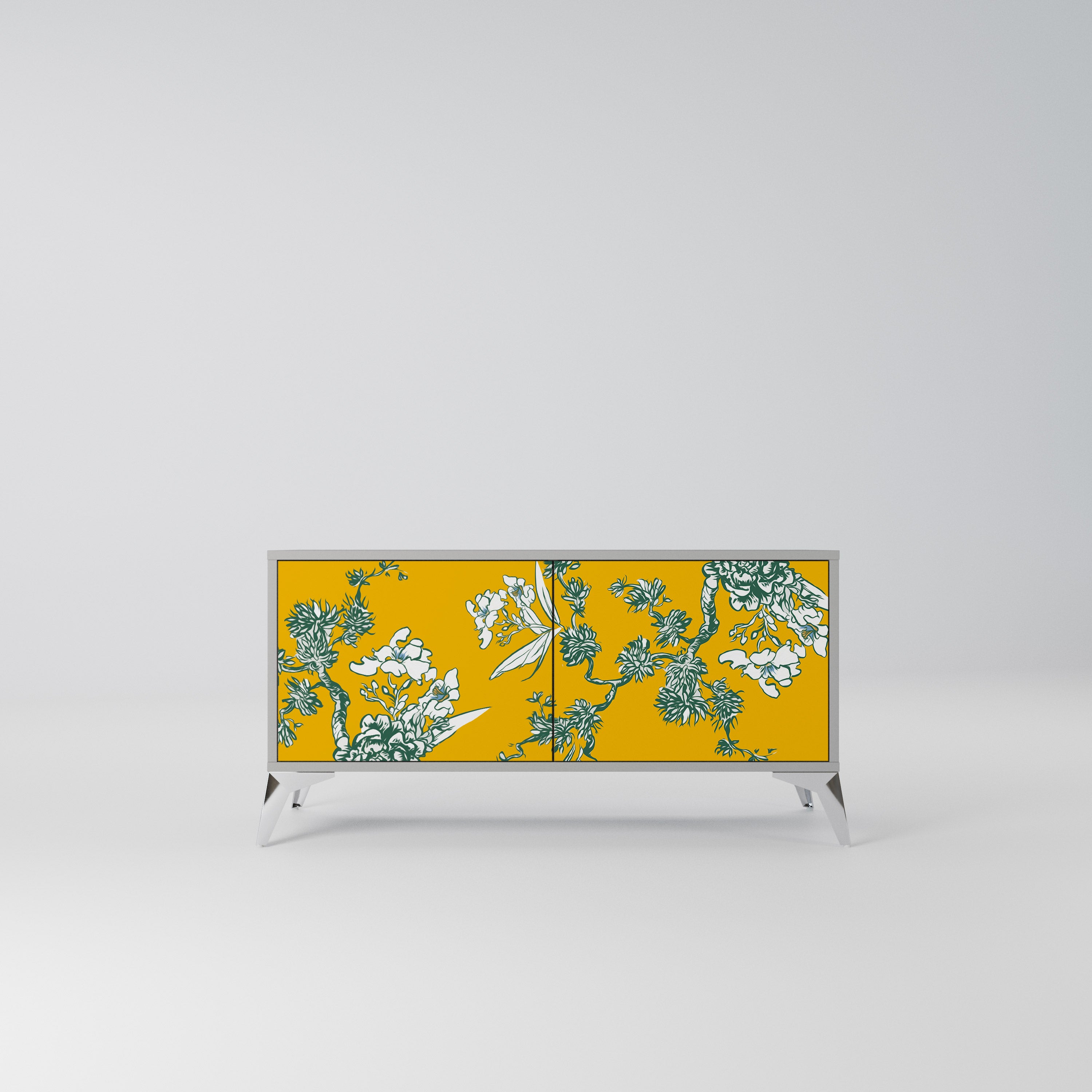 YELLOW CHINOISERIE Kompaktowa szafka RTV 2-drzwiowa